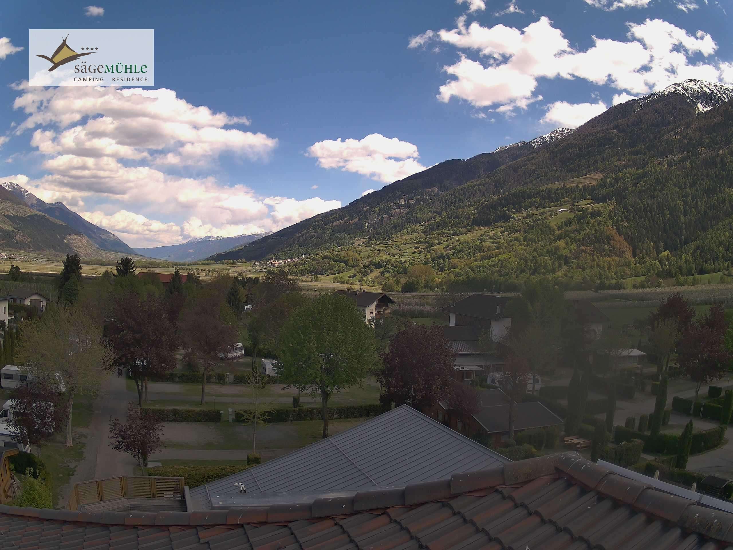 Archiv Foto Webcam Prad am Stilfserjoch – Blick auf den Campingplatz