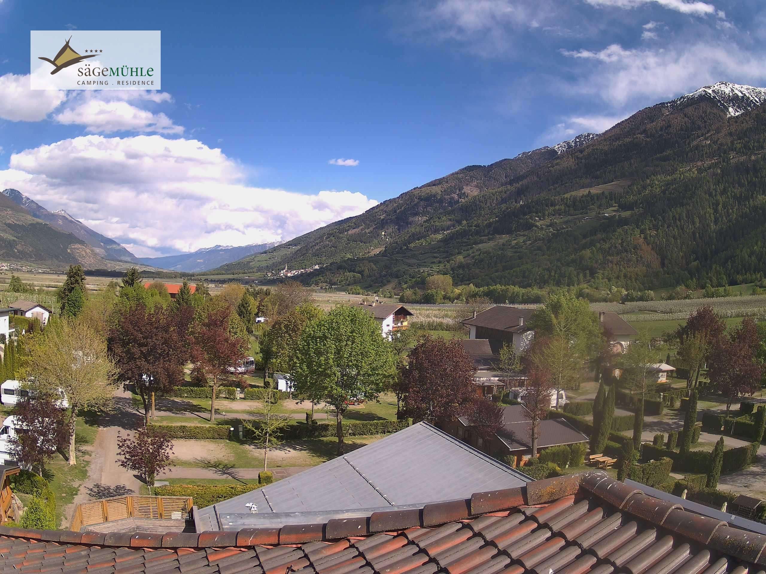 Archiv Foto Webcam Prad am Stilfserjoch – Blick auf den Campingplatz