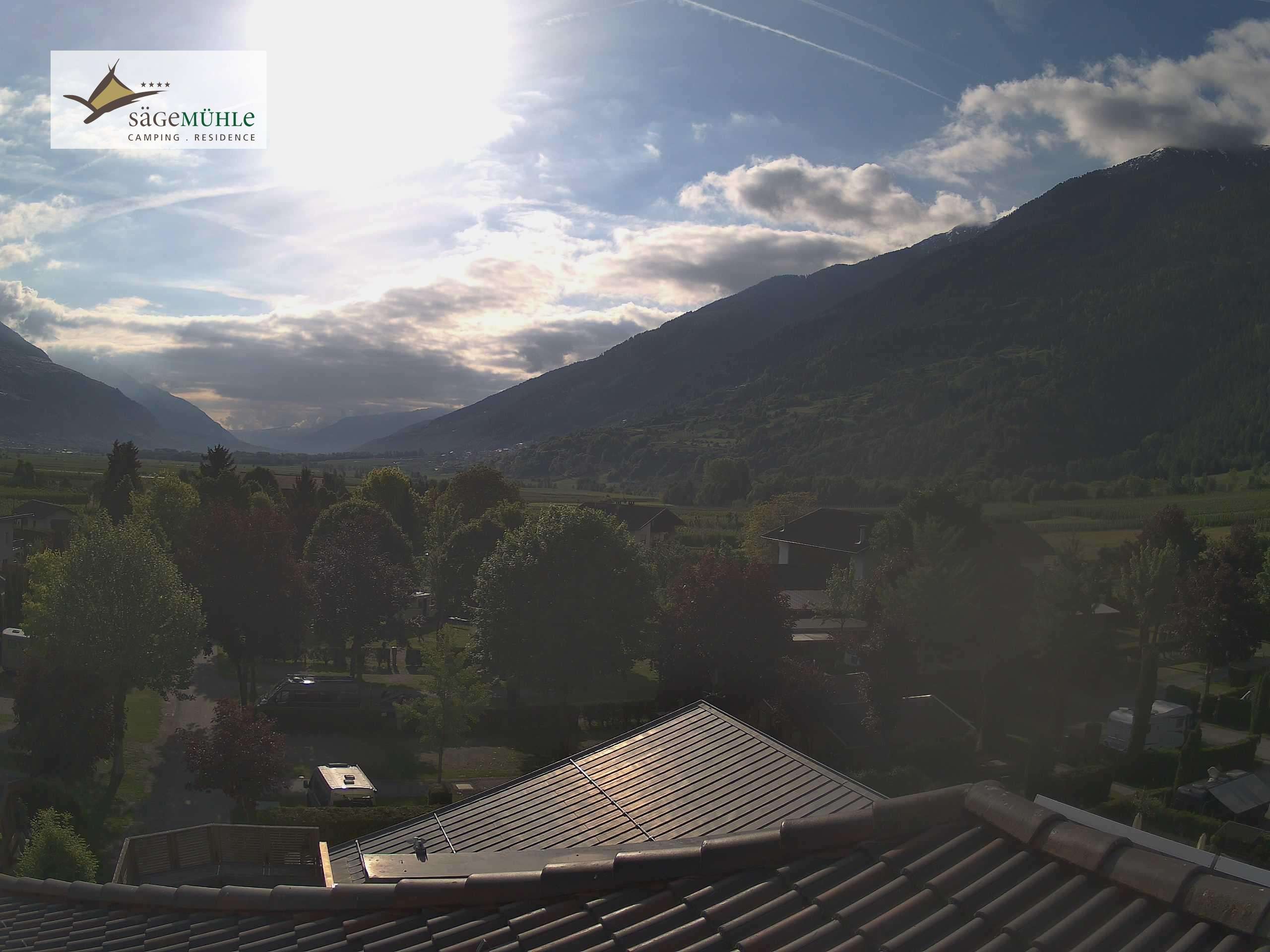 Archiv Foto Webcam Prad am Stilfserjoch – Blick auf den Campingplatz