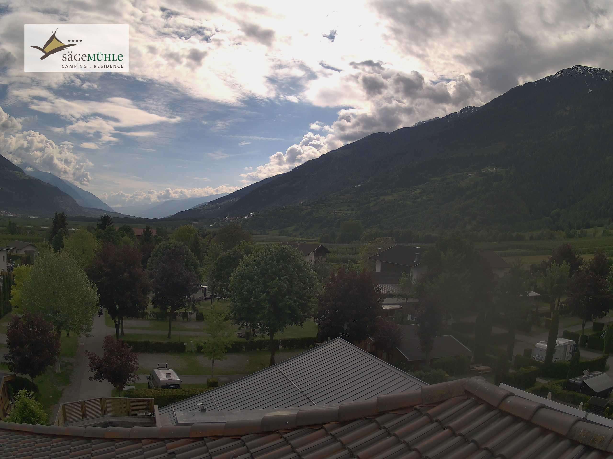Archiv Foto Webcam Prad am Stilfserjoch – Blick auf den Campingplatz