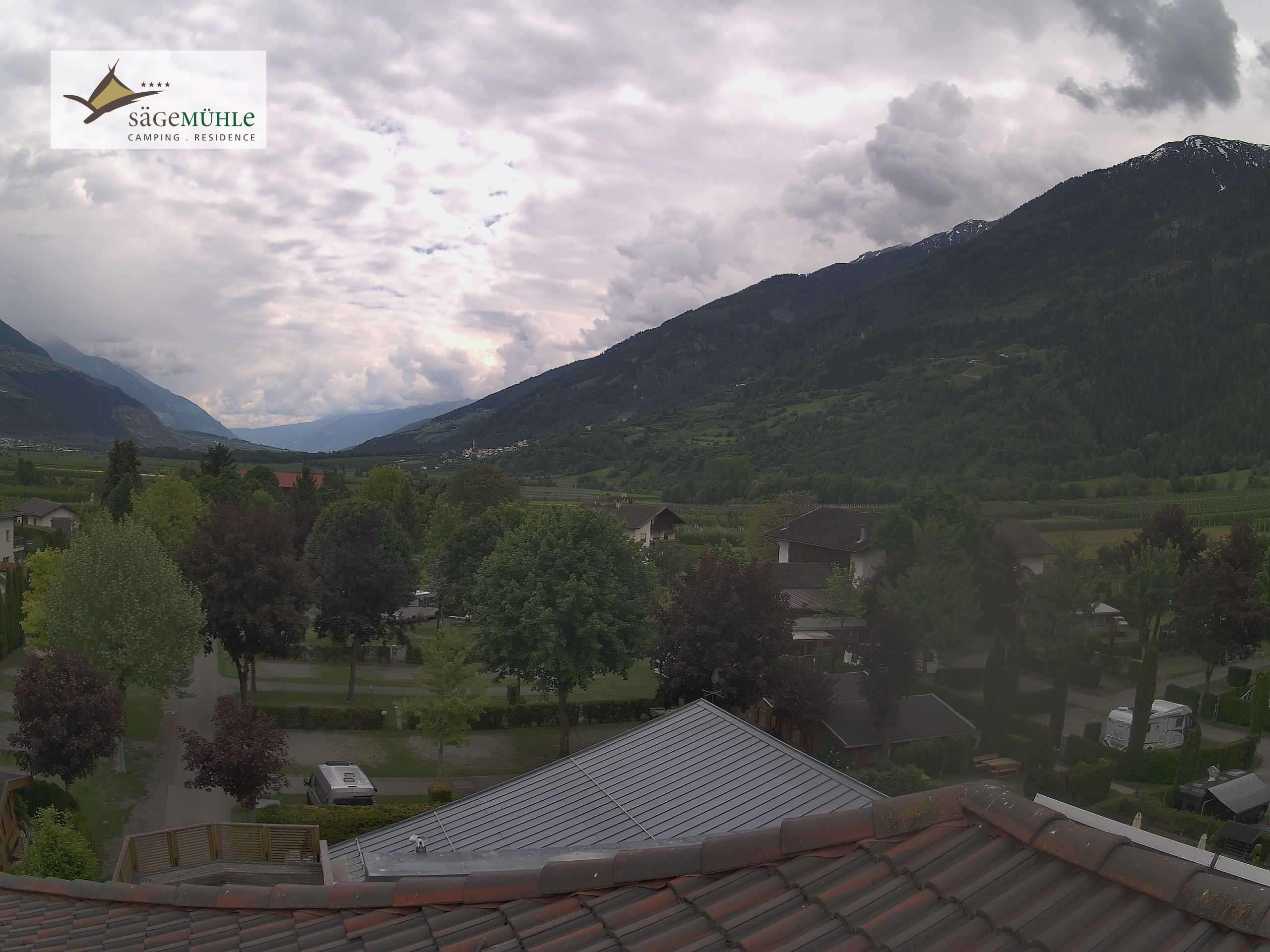 Archiv Foto Webcam Prad am Stilfserjoch – Blick auf den Campingplatz