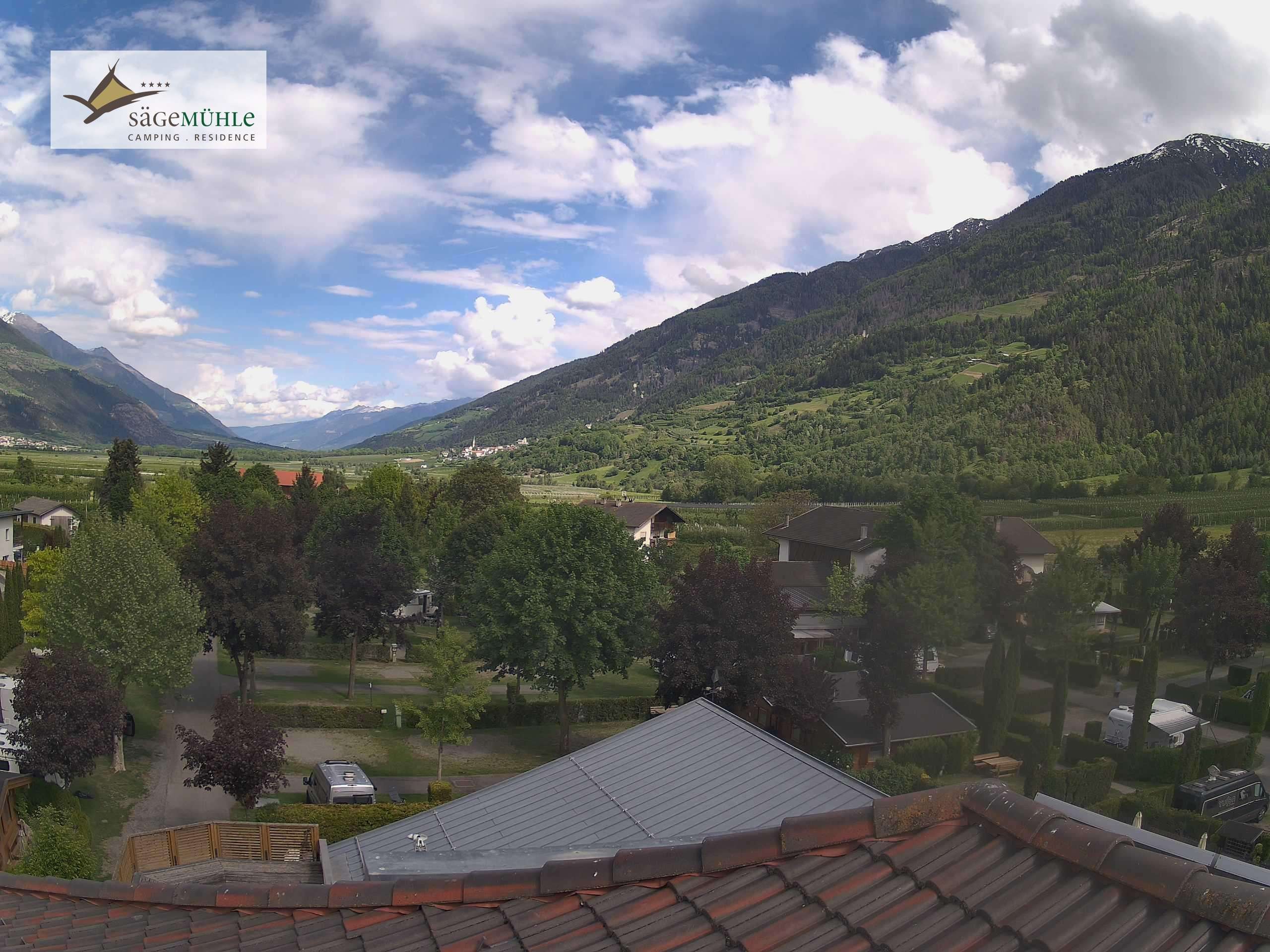 Archiv Foto Webcam Prad am Stilfserjoch – Blick auf den Campingplatz