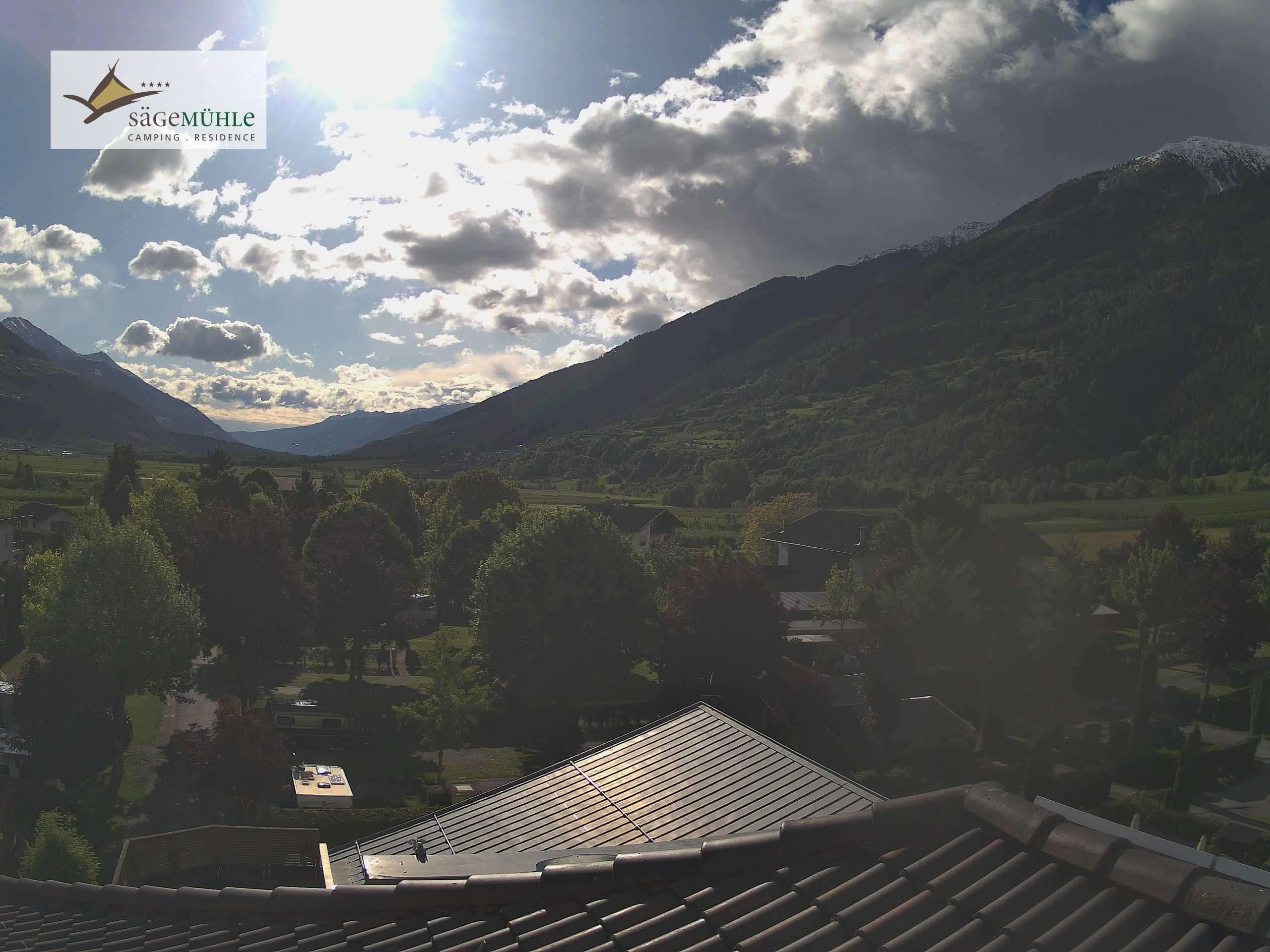 Archiv Foto Webcam Prad am Stilfserjoch – Blick auf den Campingplatz