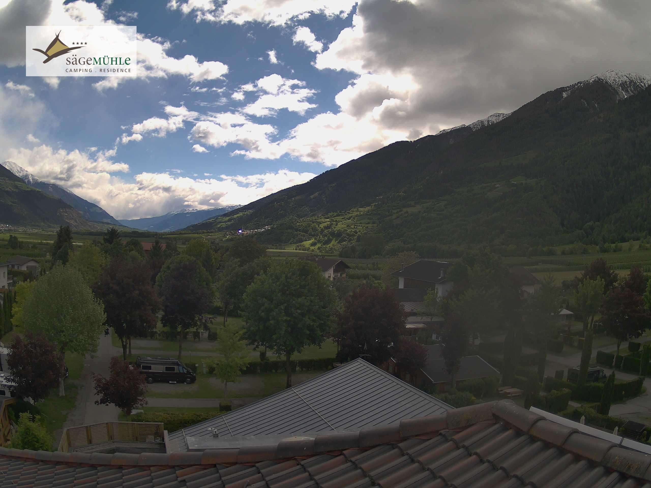 Archiv Foto Webcam Prad am Stilfserjoch – Blick auf den Campingplatz