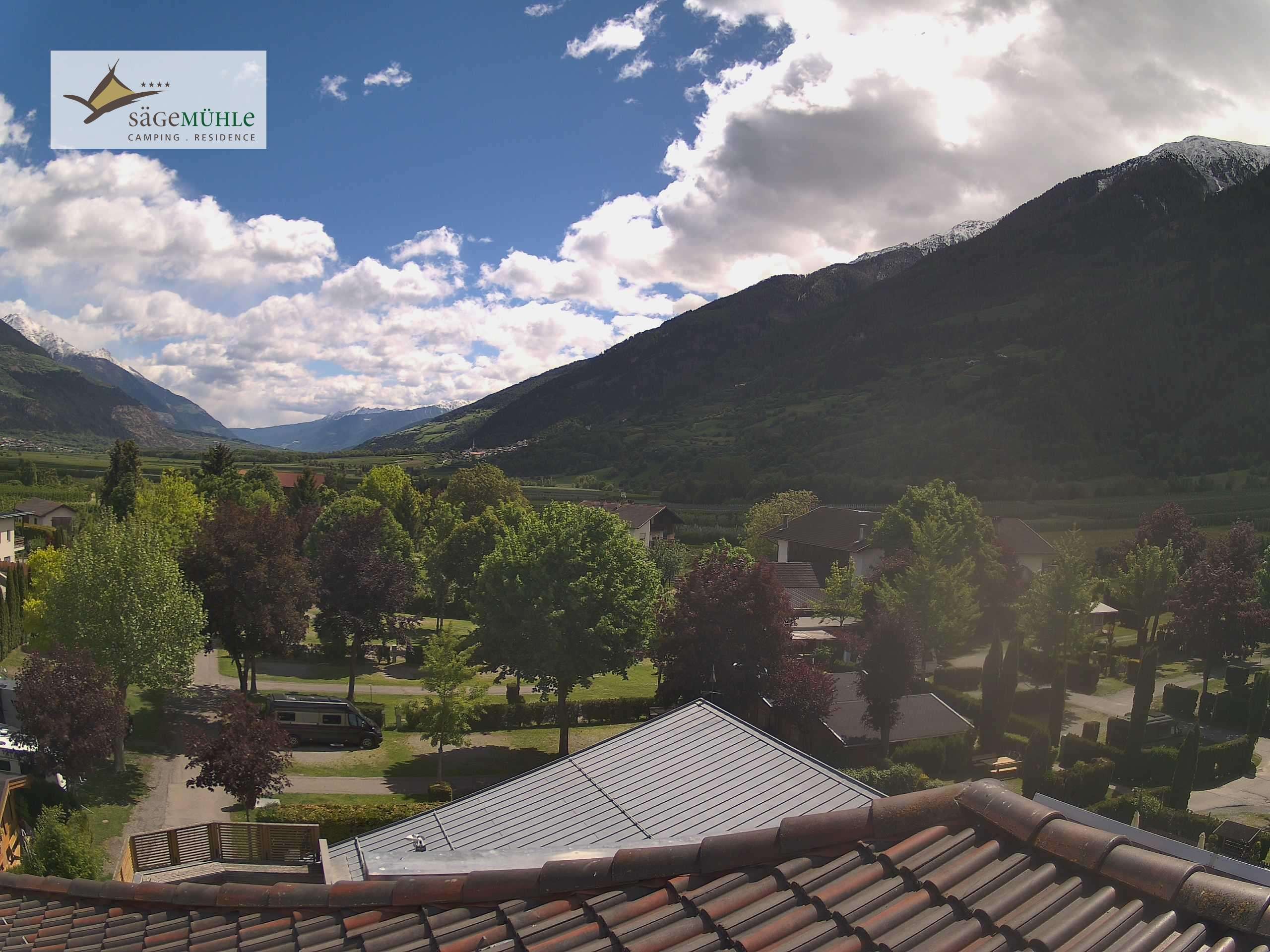 Archiv Foto Webcam Prad am Stilfserjoch – Blick auf den Campingplatz