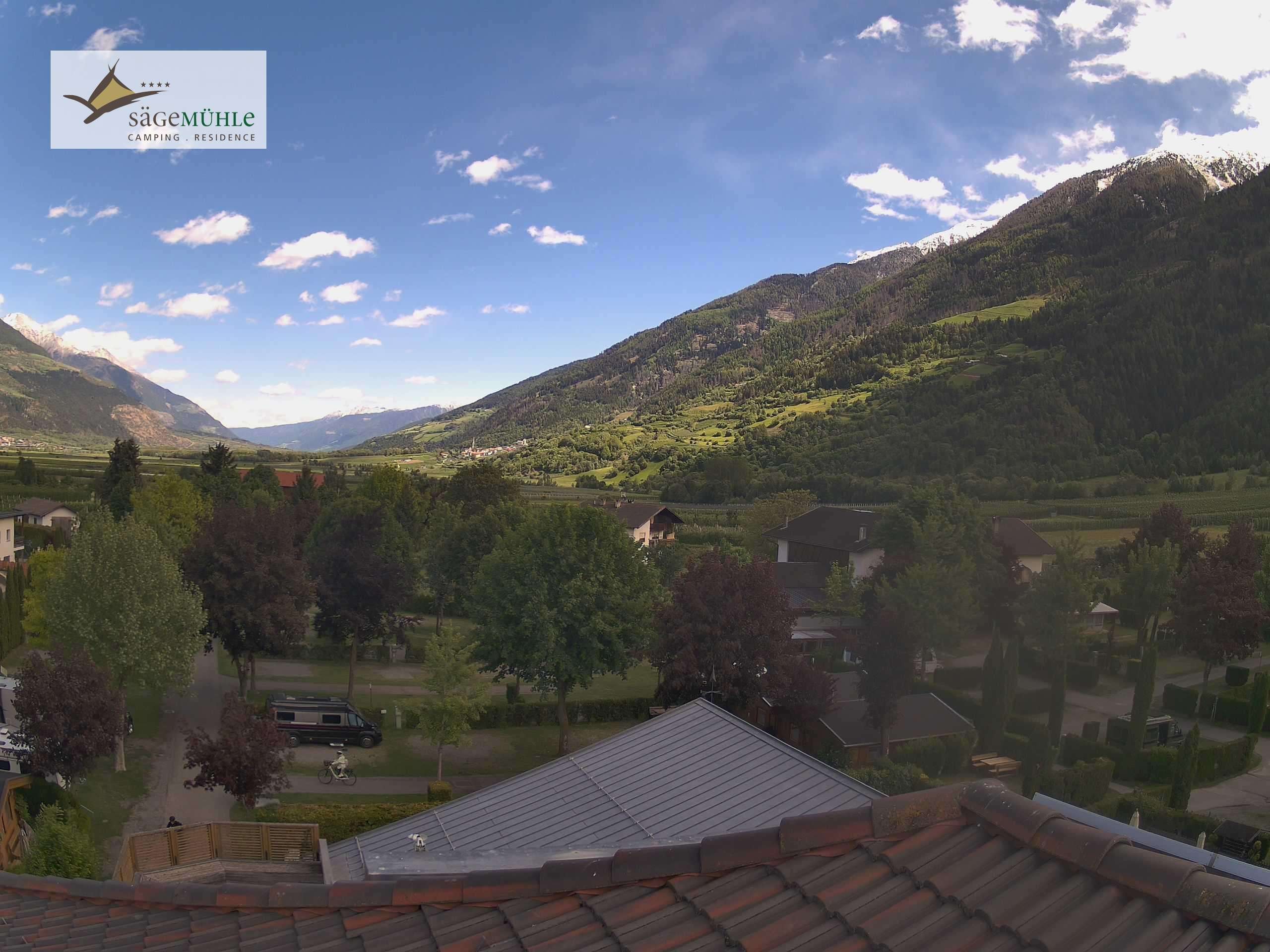 Archiv Foto Webcam Prad am Stilfserjoch – Blick auf den Campingplatz