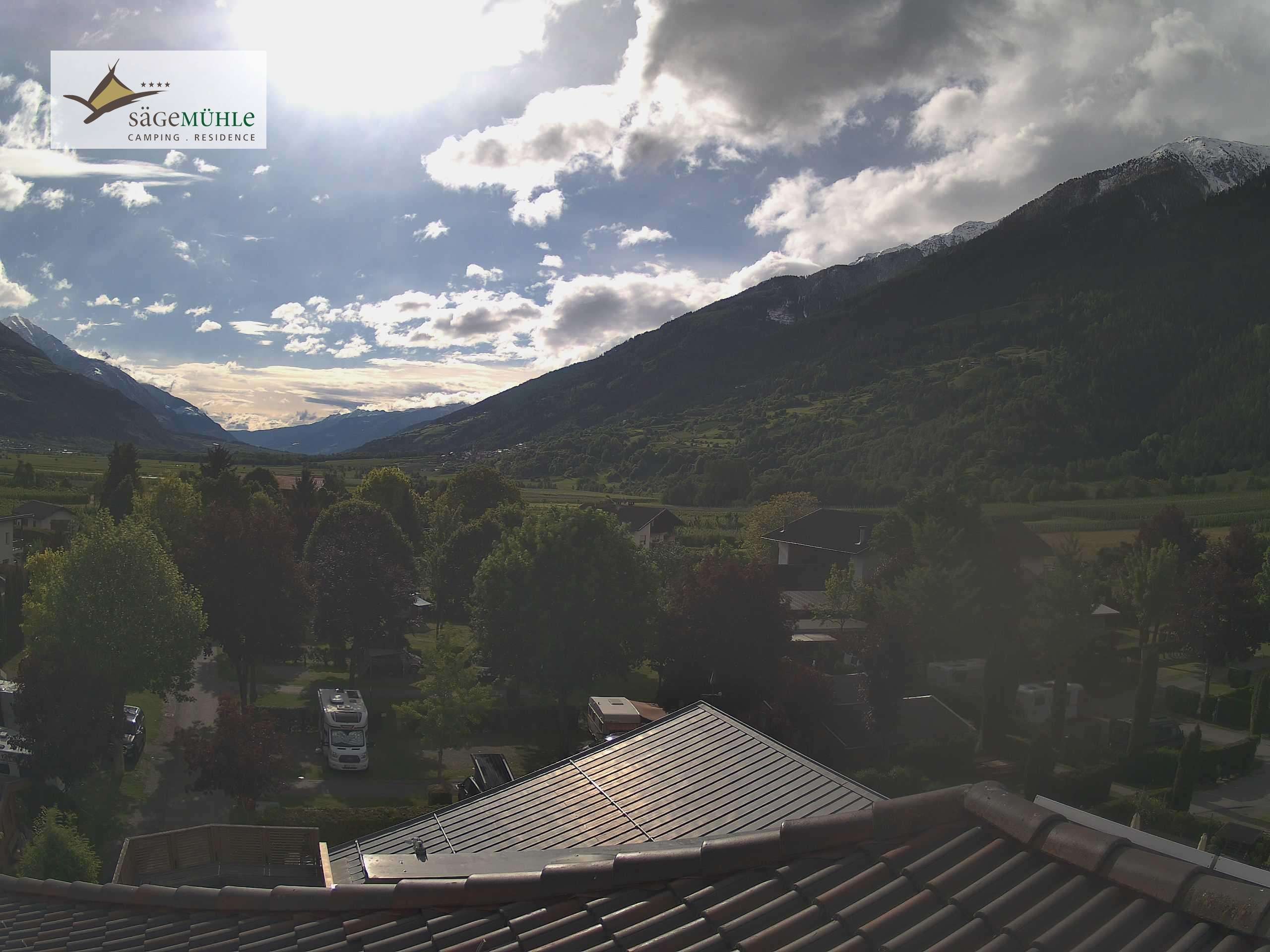 Archiv Foto Webcam Prad am Stilfserjoch – Blick auf den Campingplatz