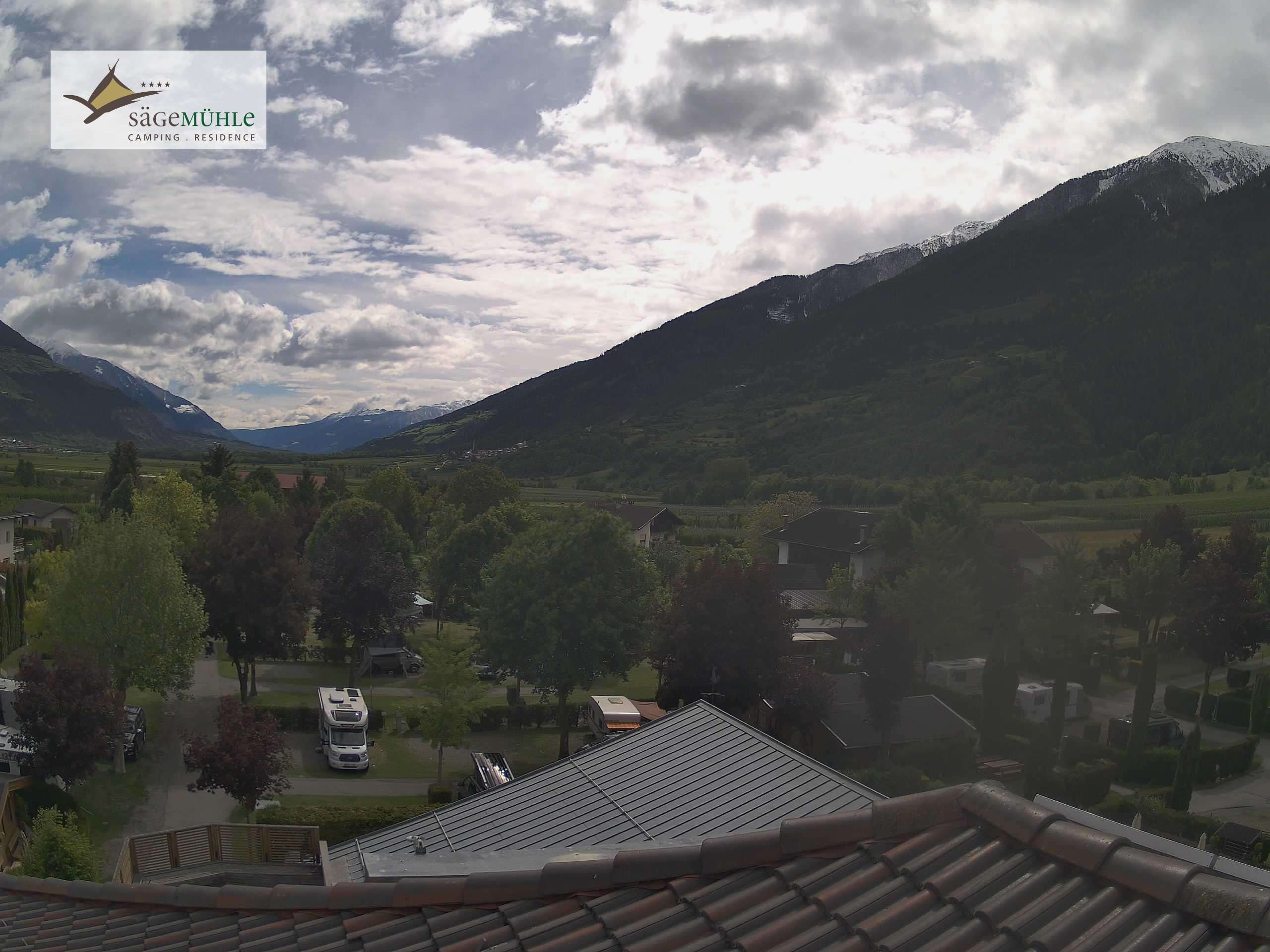 Archiv Foto Webcam Prad am Stilfserjoch – Blick auf den Campingplatz