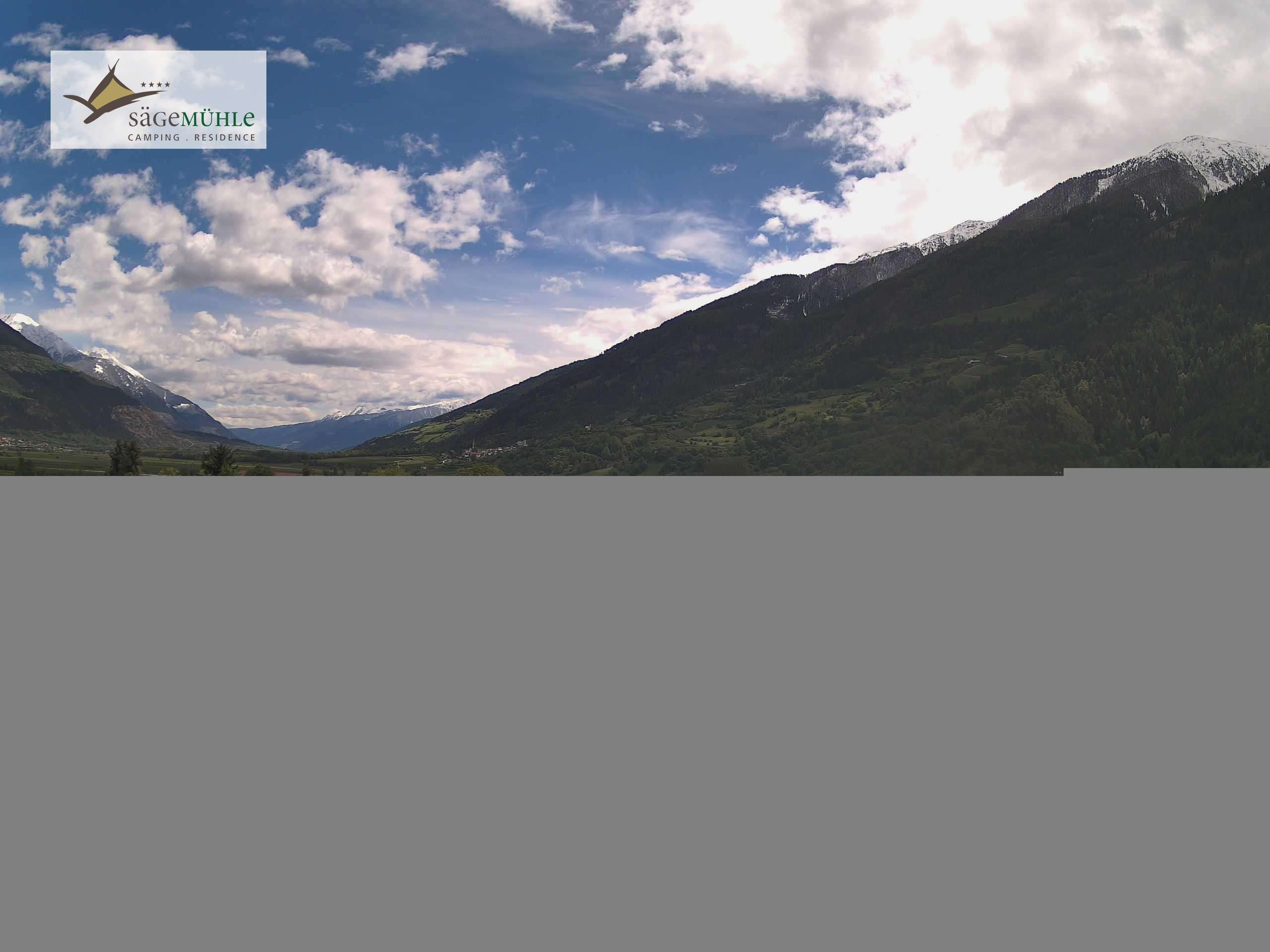 Archiv Foto Webcam Prad am Stilfserjoch – Blick auf den Campingplatz