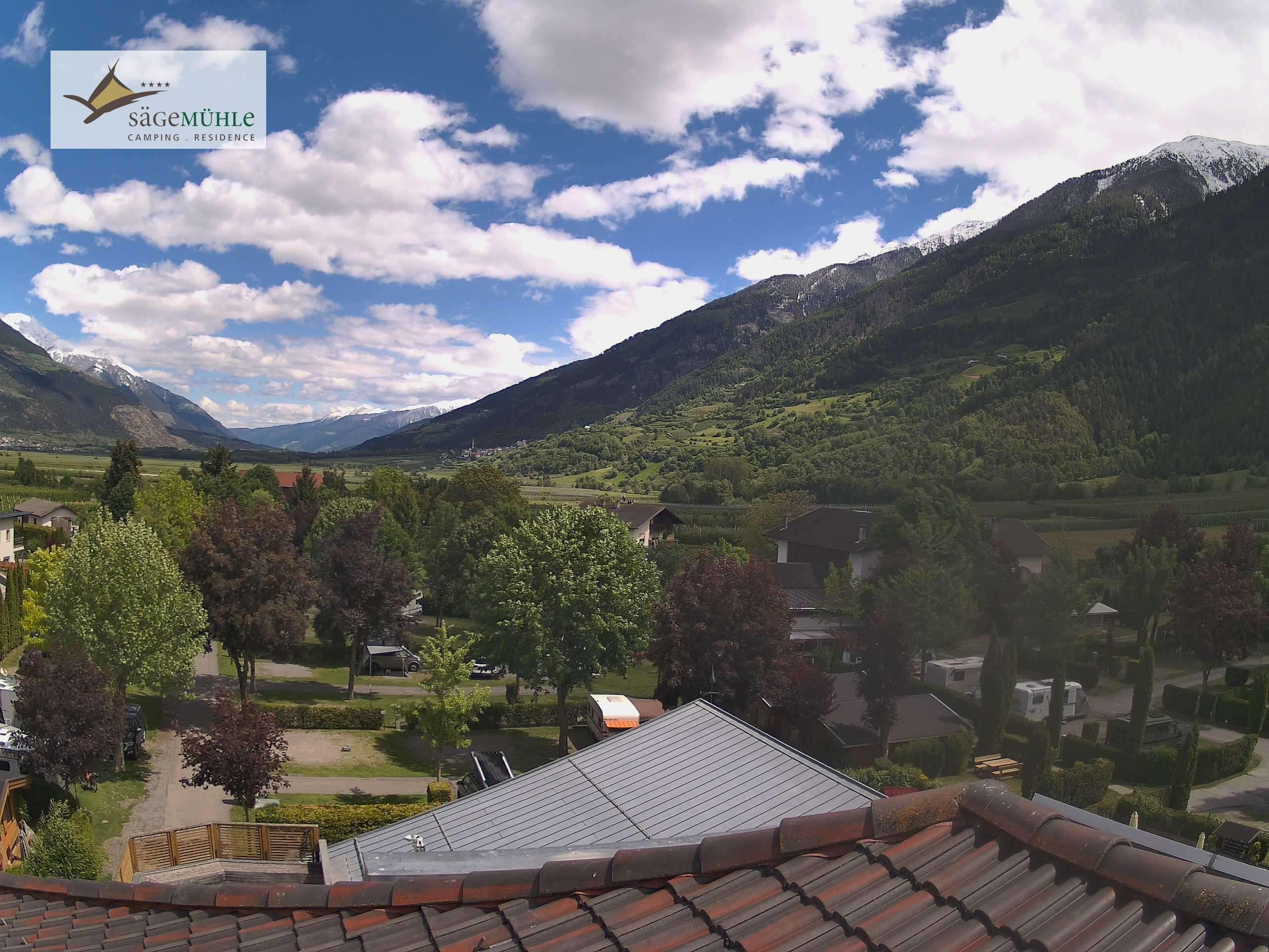Archiv Foto Webcam Prad am Stilfserjoch – Blick auf den Campingplatz