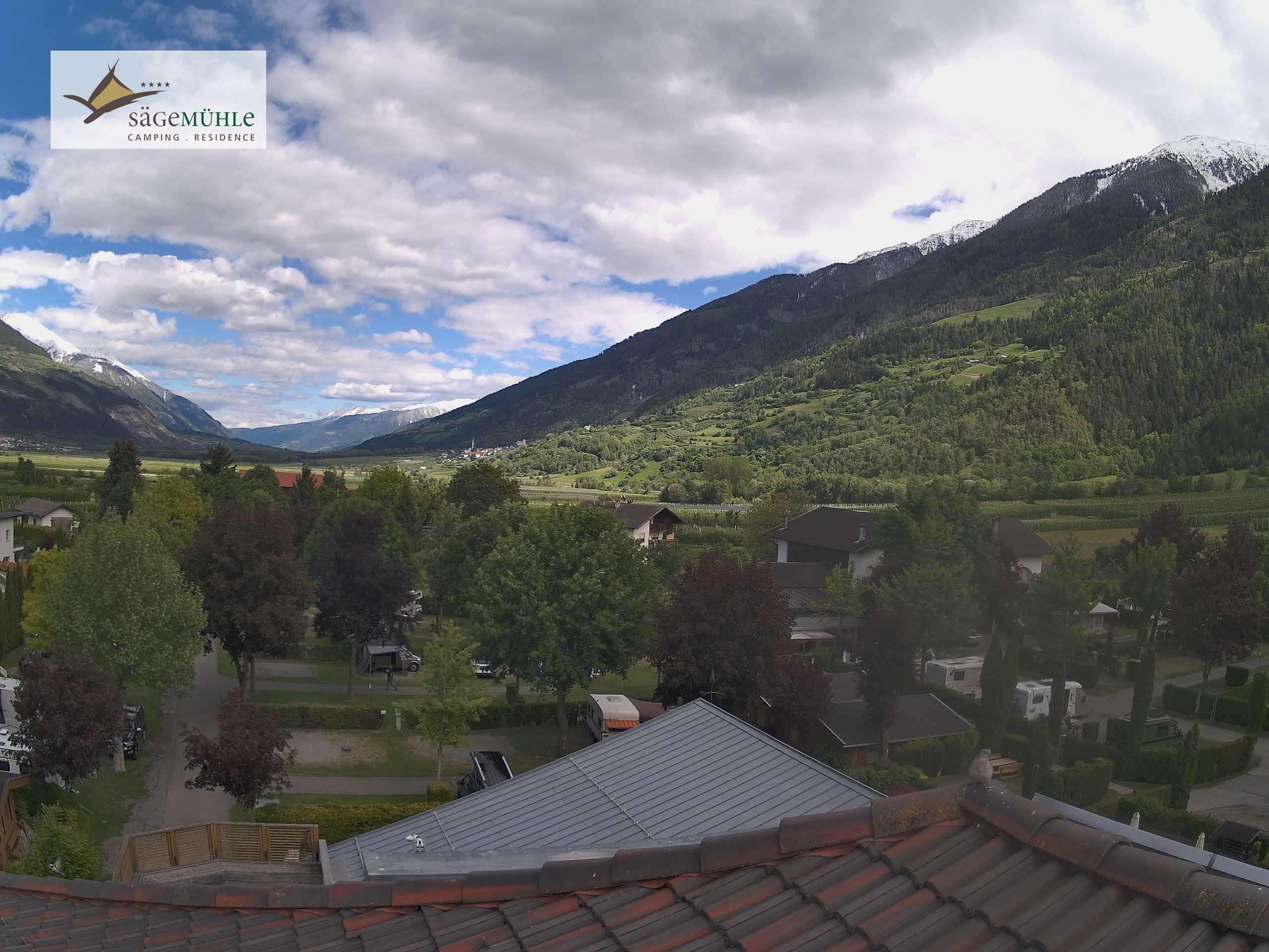 Archiv Foto Webcam Prad am Stilfserjoch – Blick auf den Campingplatz