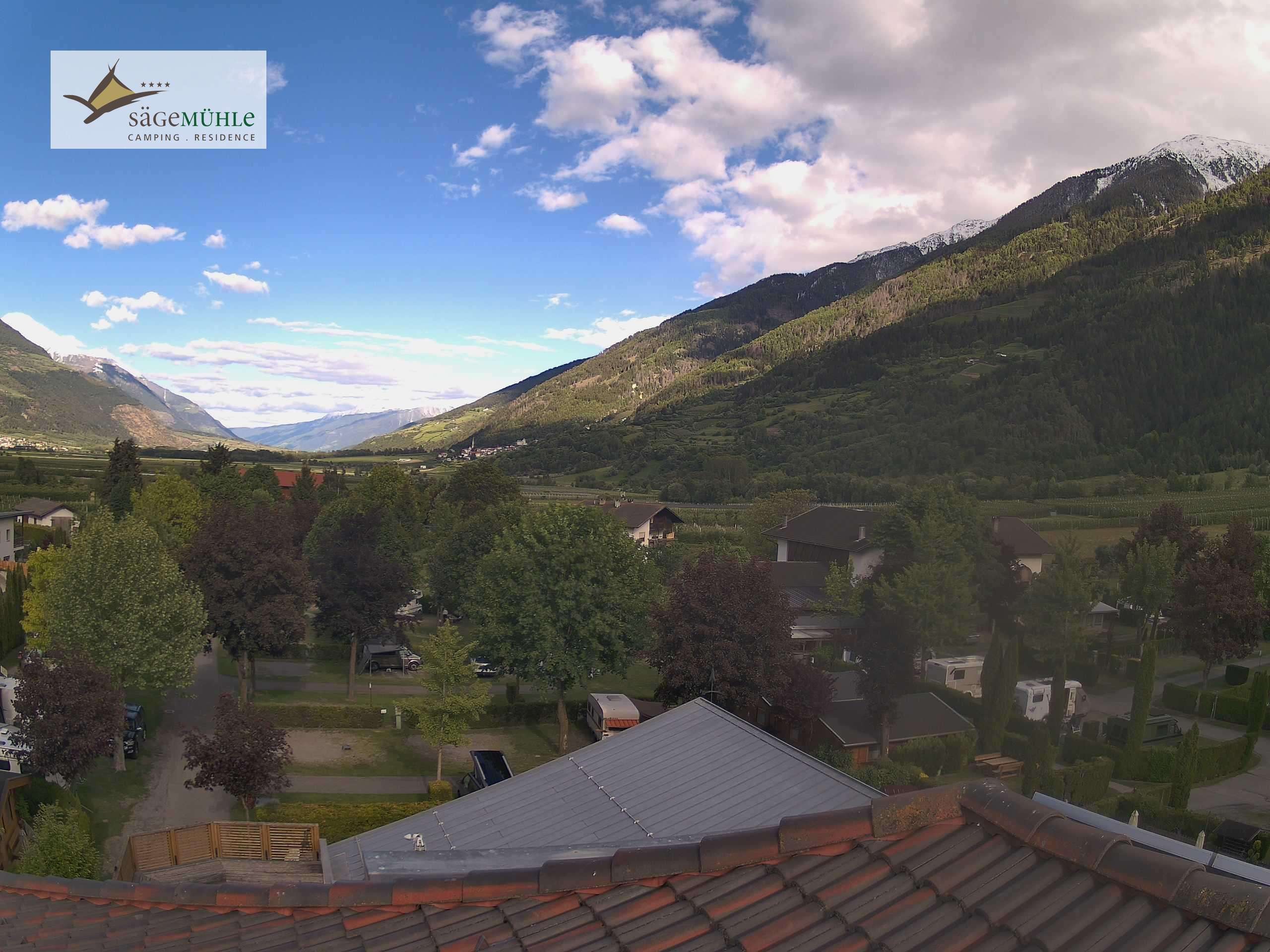 Archiv Foto Webcam Prad am Stilfserjoch – Blick auf den Campingplatz
