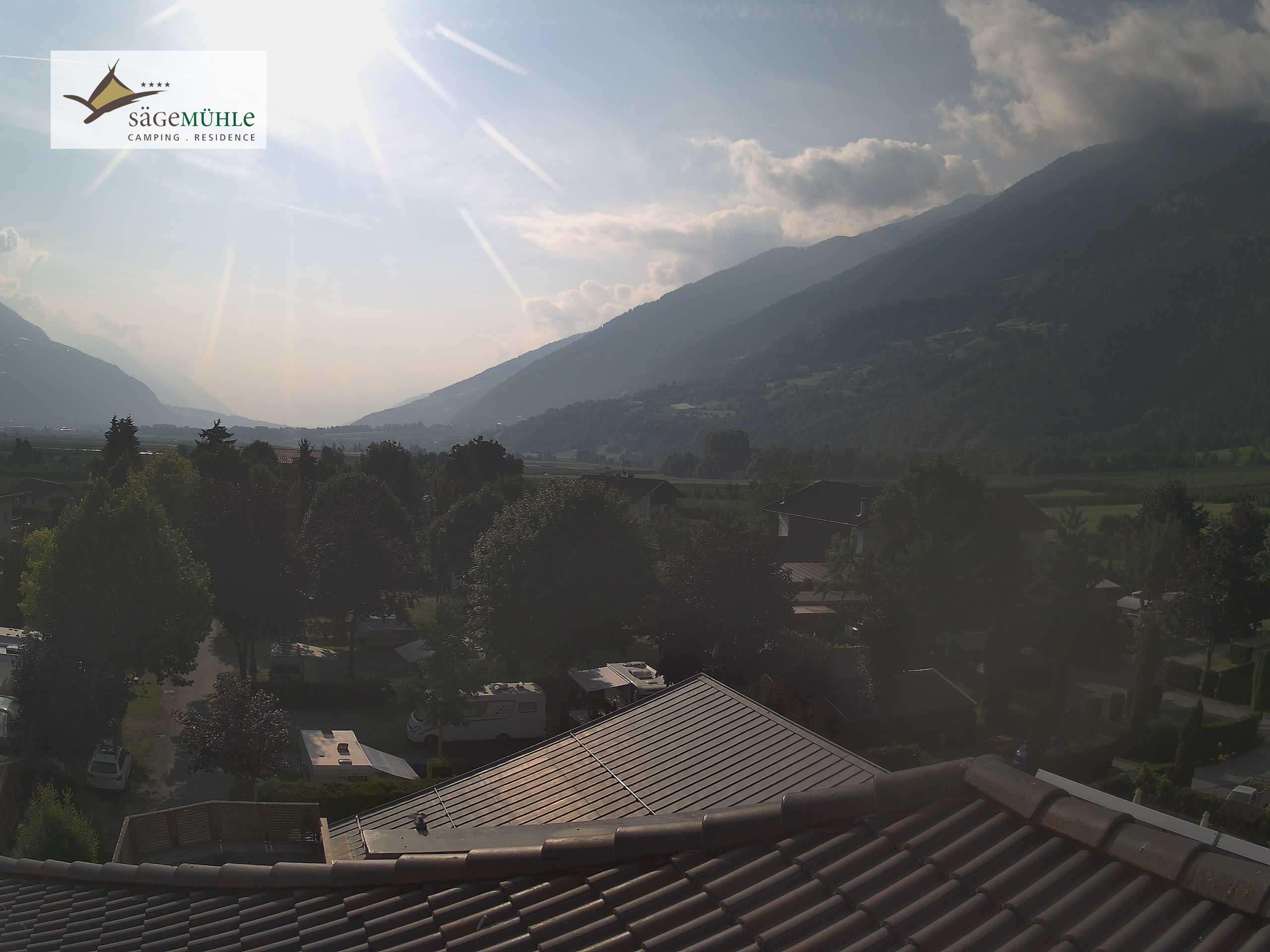 Archiv Foto Webcam Prad am Stilfserjoch – Blick auf den Campingplatz