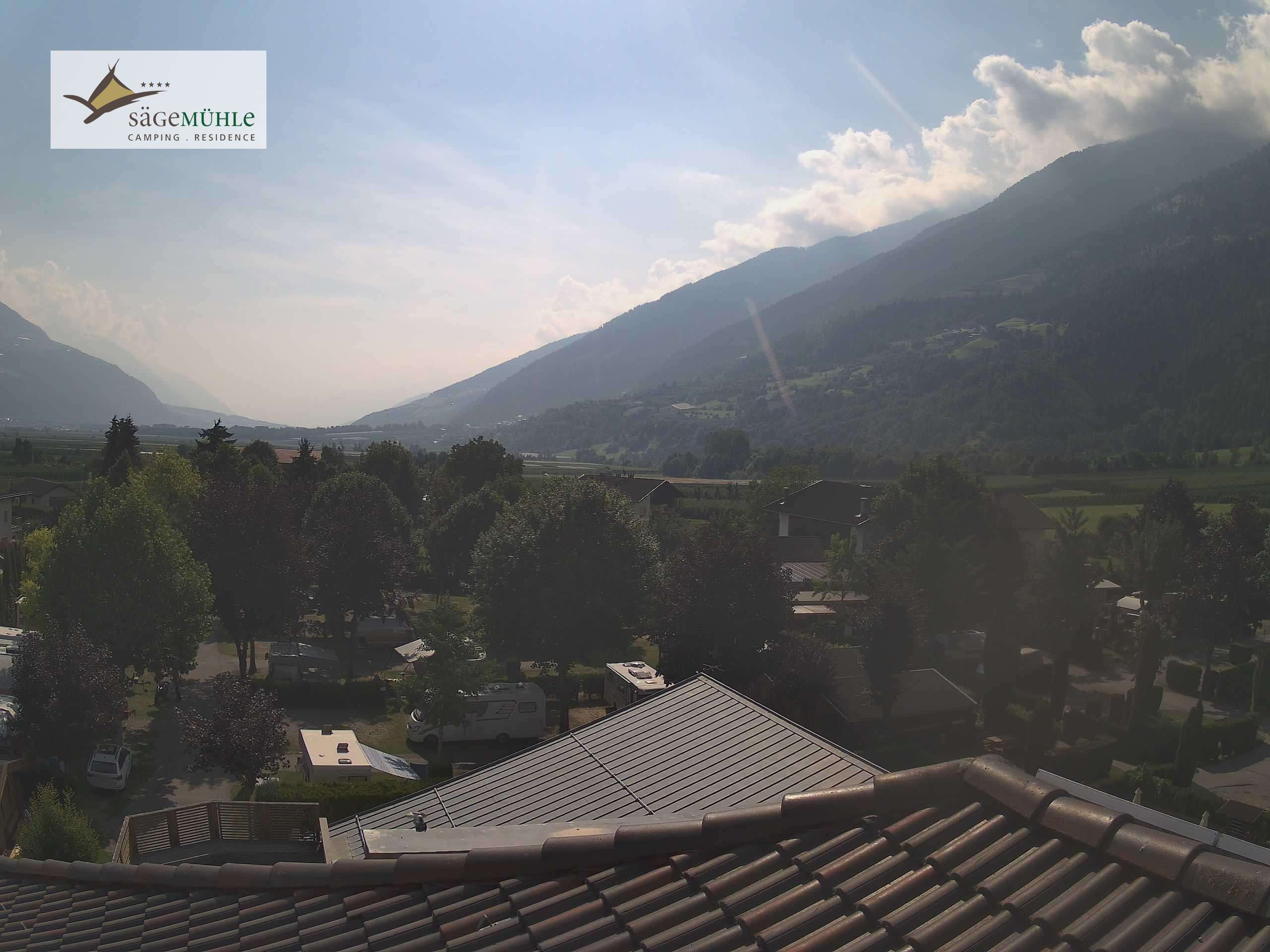 Archiv Foto Webcam Prad am Stilfserjoch – Blick auf den Campingplatz