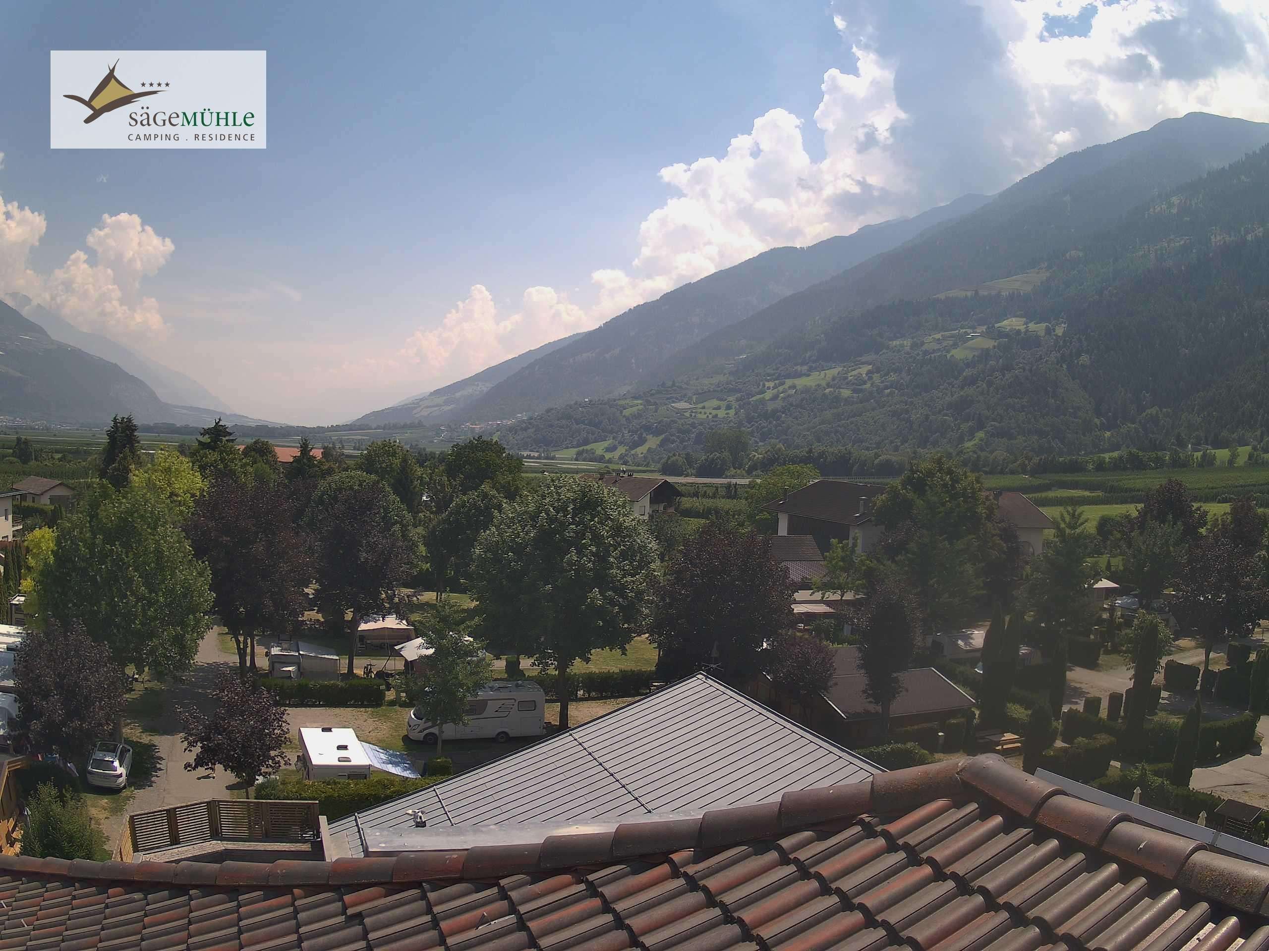 Archiv Foto Webcam Prad am Stilfserjoch – Blick auf den Campingplatz
