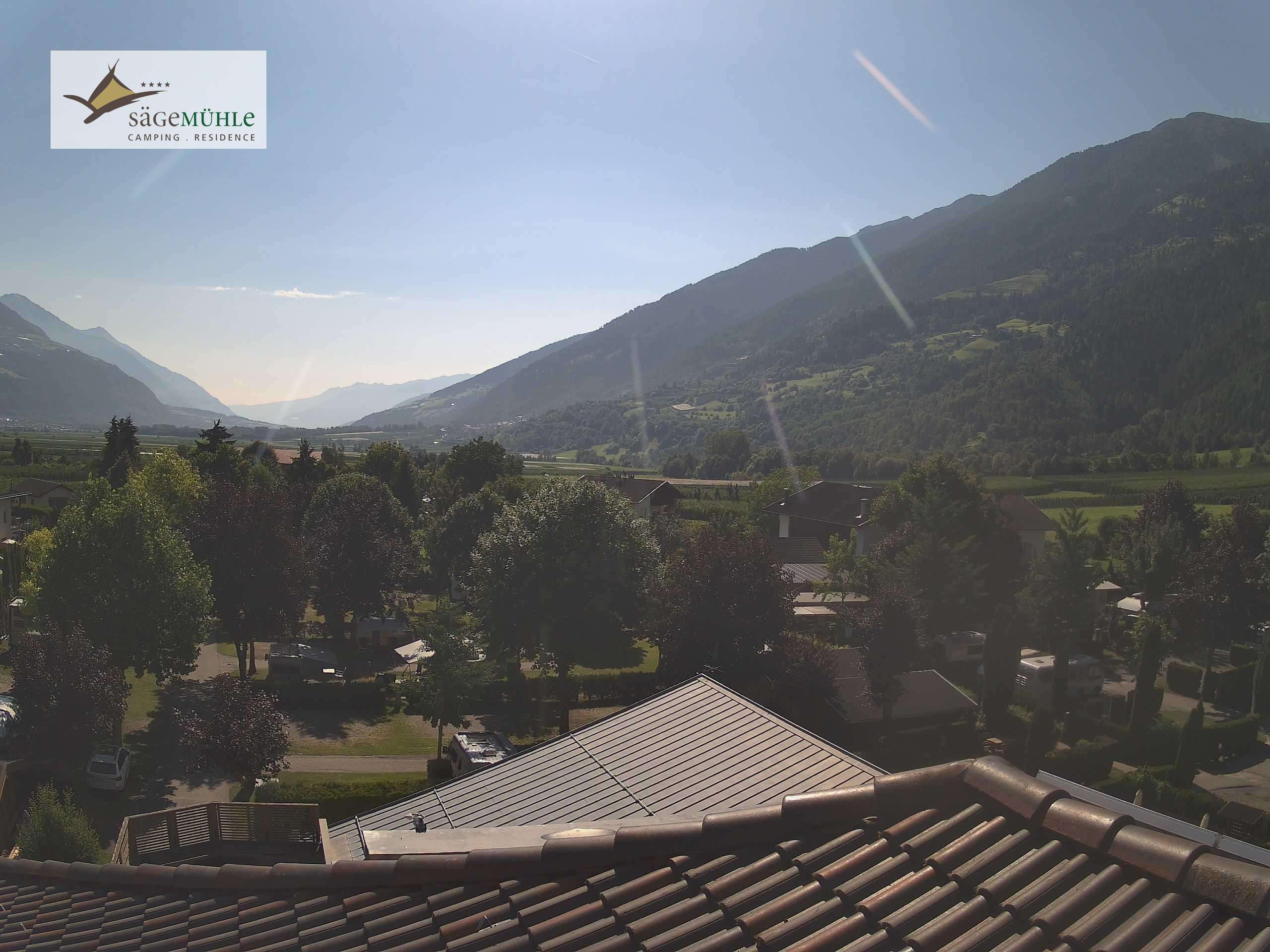 Archiv Foto Webcam Prad am Stilfserjoch – Blick auf den Campingplatz