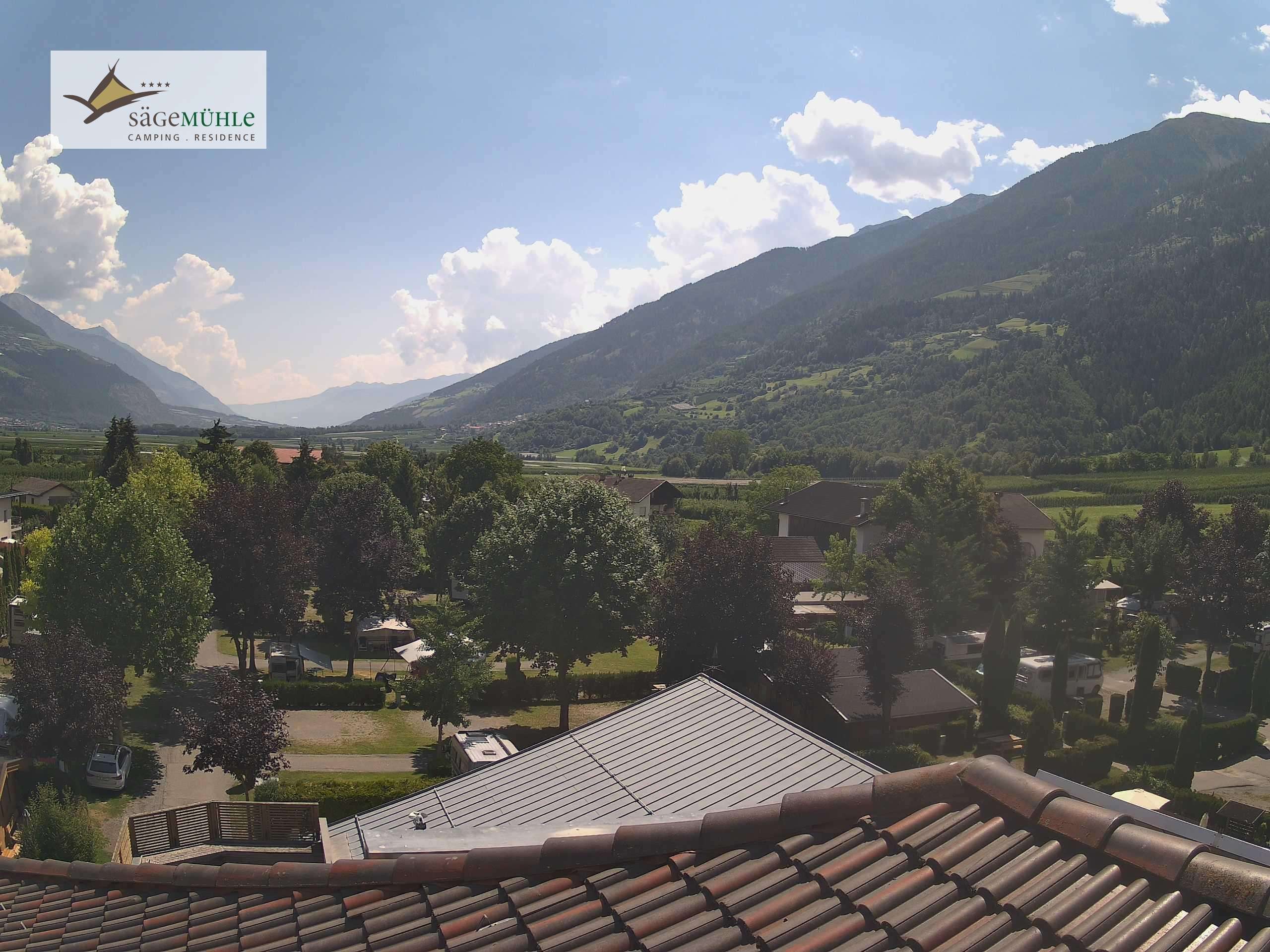 Archiv Foto Webcam Prad am Stilfserjoch – Blick auf den Campingplatz