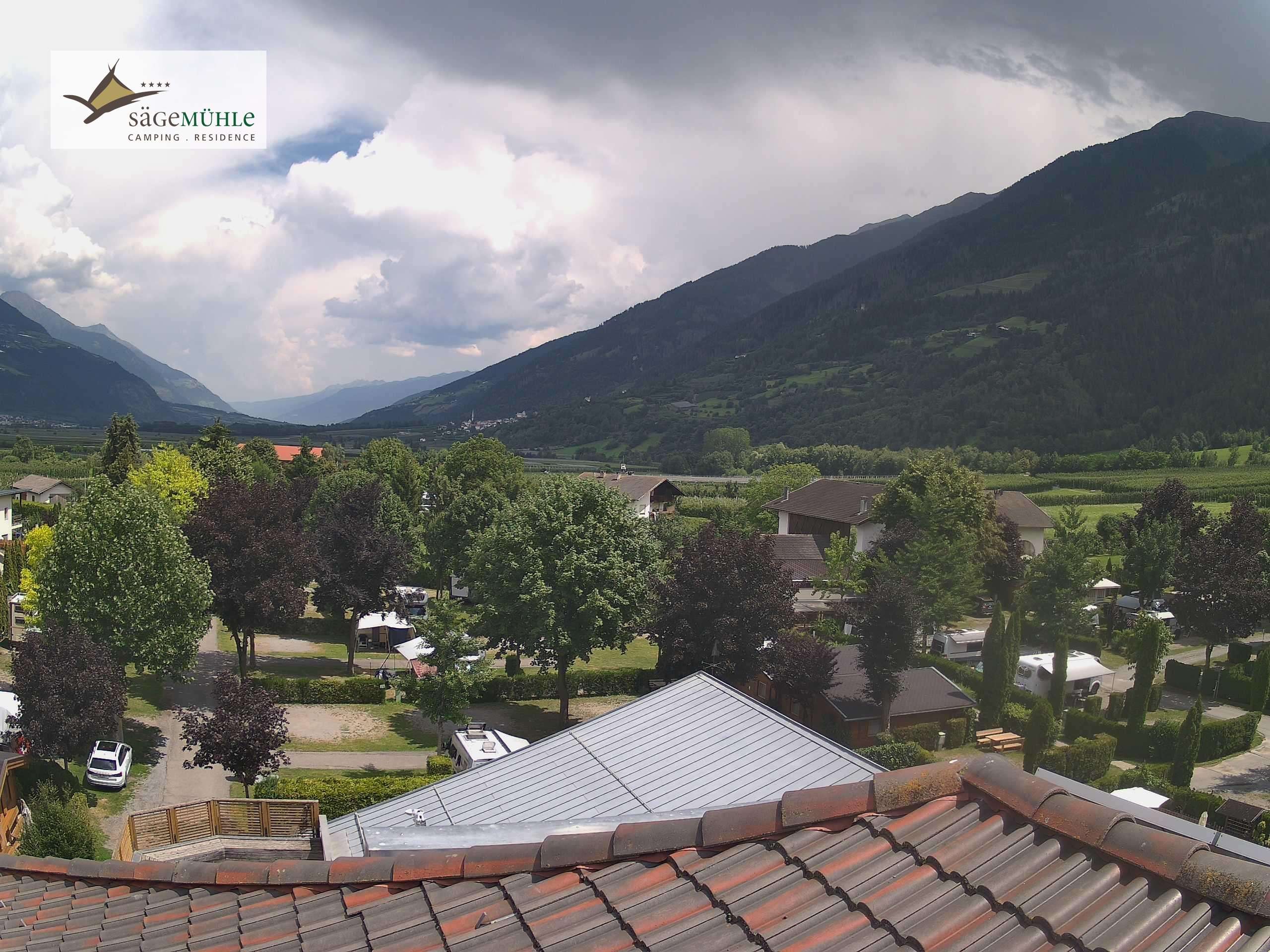 Archiv Foto Webcam Prad am Stilfserjoch – Blick auf den Campingplatz
