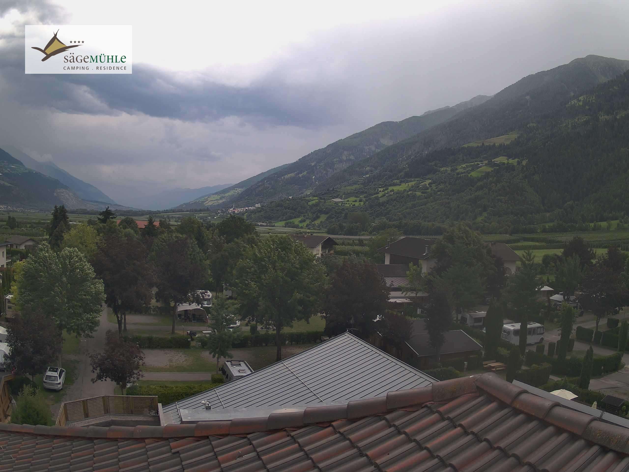 Archiv Foto Webcam Prad am Stilfserjoch – Blick auf den Campingplatz