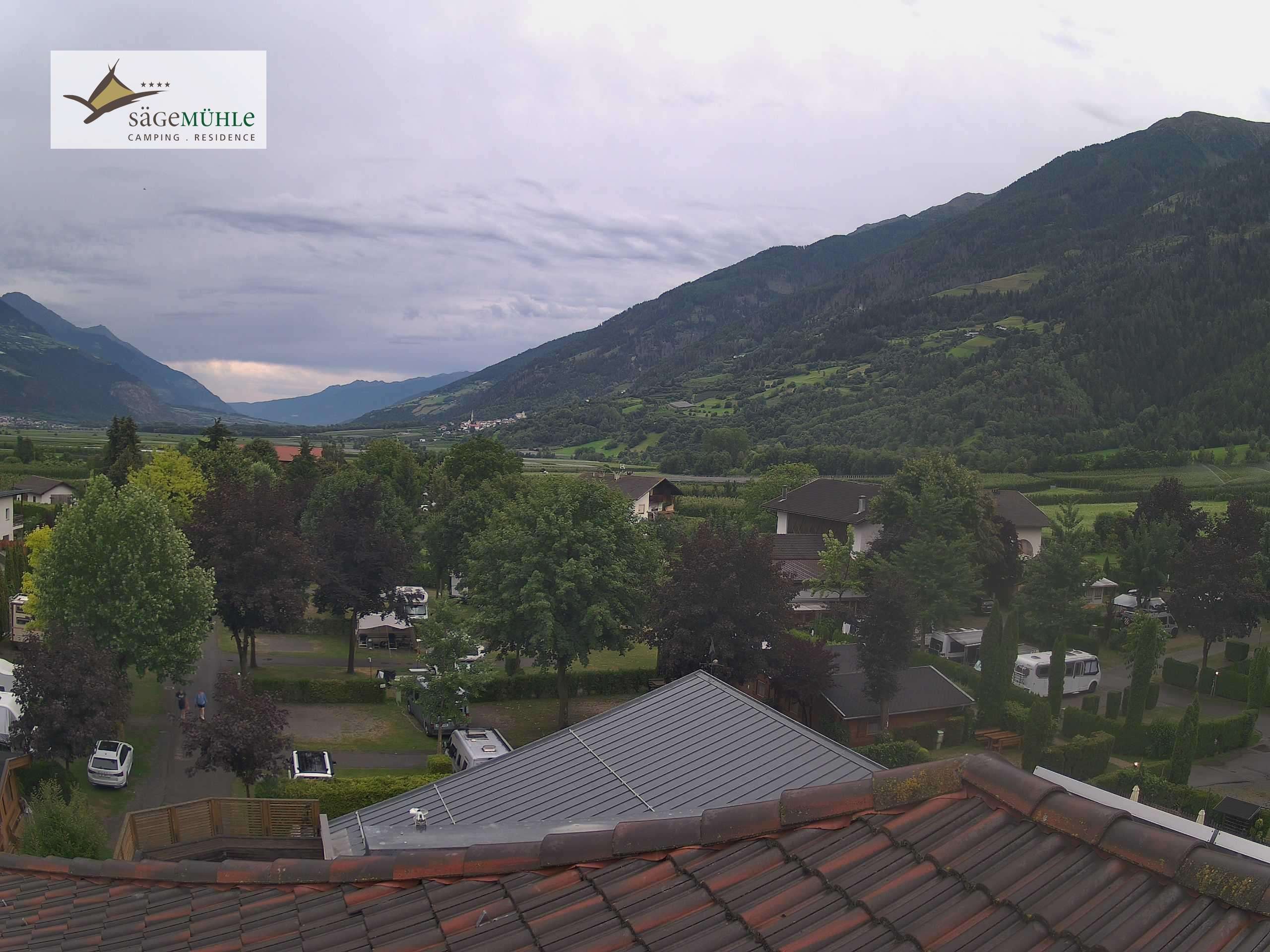 Archiv Foto Webcam Prad am Stilfserjoch – Blick auf den Campingplatz