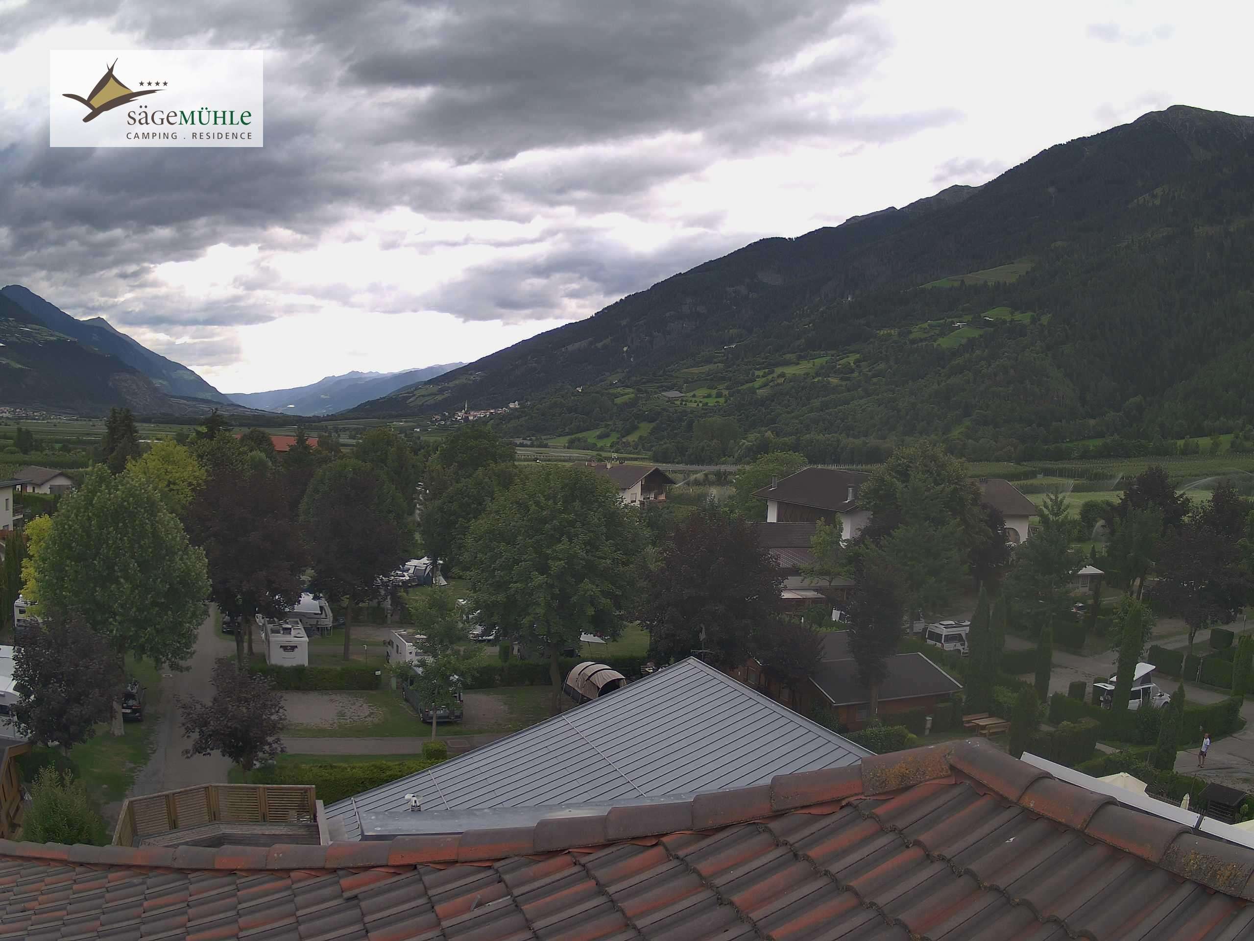 Archiv Foto Webcam Prad am Stilfserjoch – Blick auf den Campingplatz