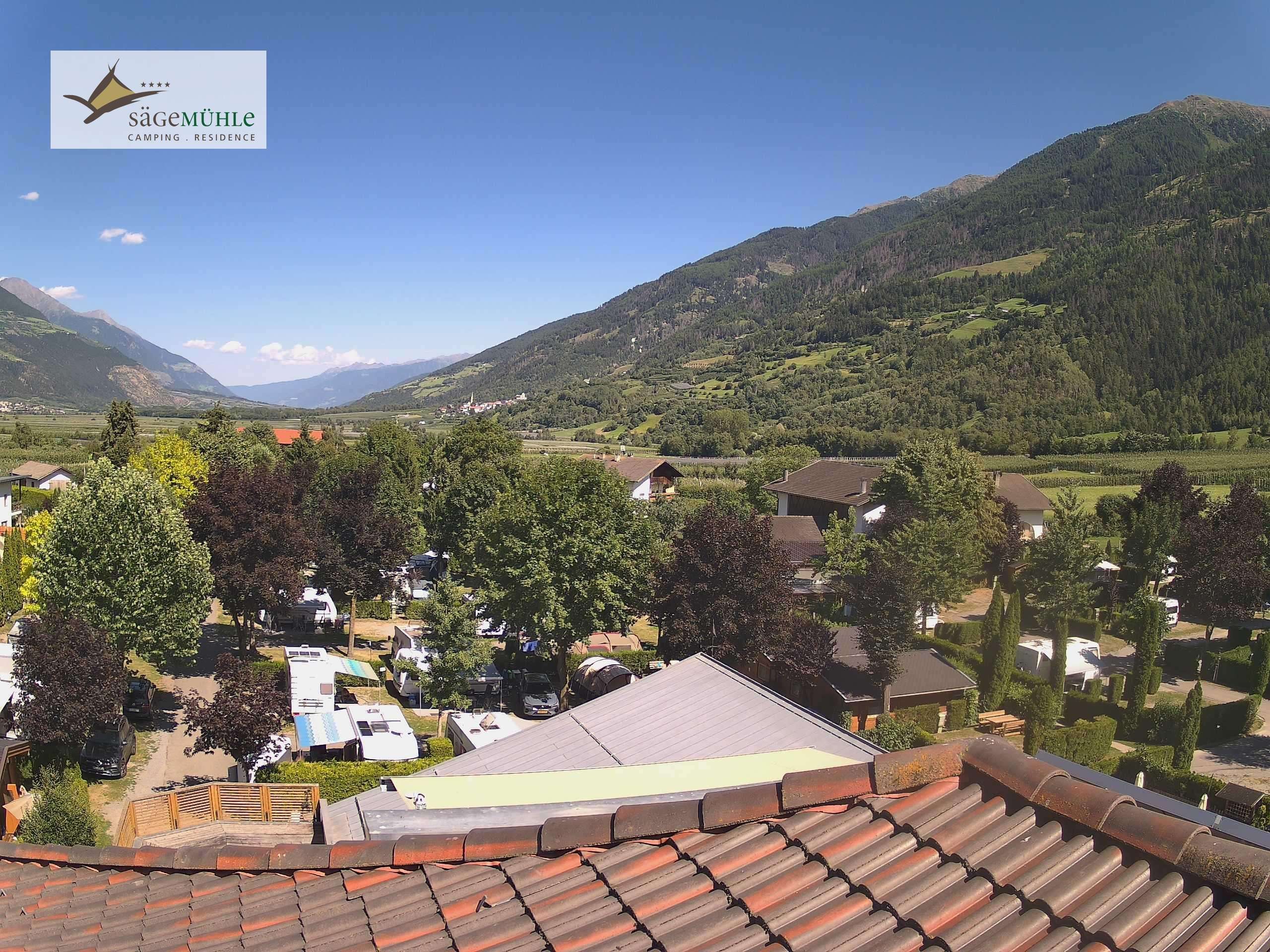 Archiv Foto Webcam Prad am Stilfserjoch – Blick auf den Campingplatz