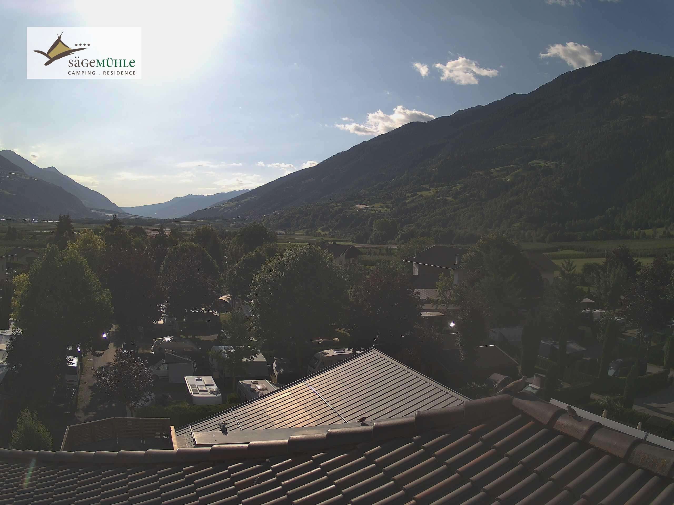 Archiv Foto Webcam Prad am Stilfserjoch – Blick auf den Campingplatz