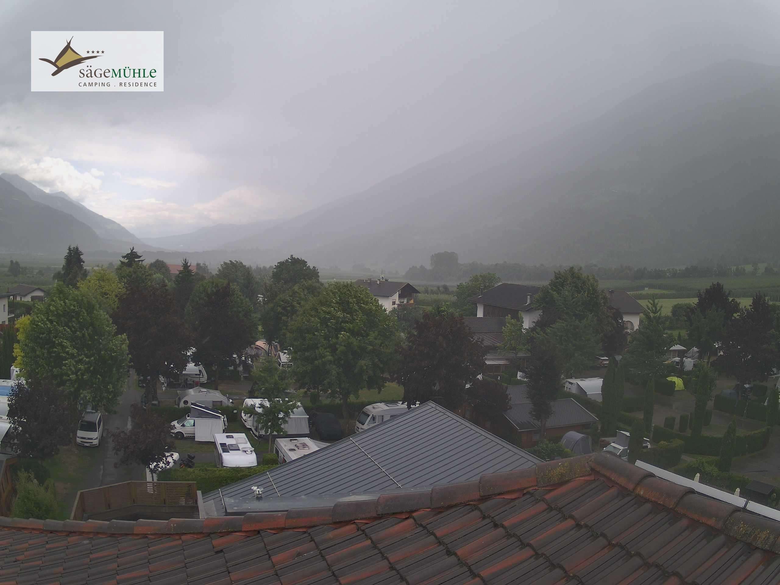 Archiv Foto Webcam Prad am Stilfserjoch – Blick auf den Campingplatz