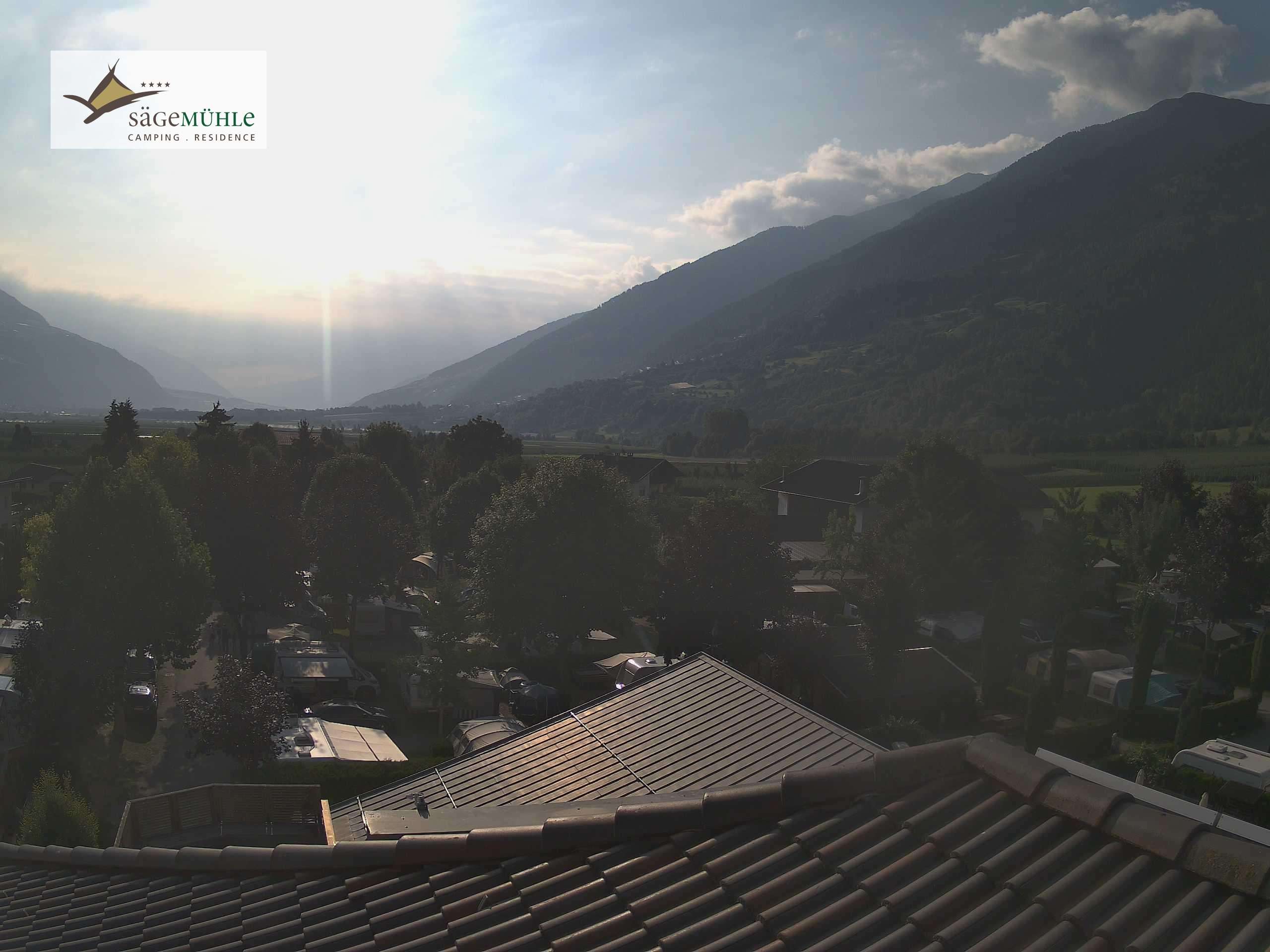 Archiv Foto Webcam Prad am Stilfserjoch – Blick auf den Campingplatz
