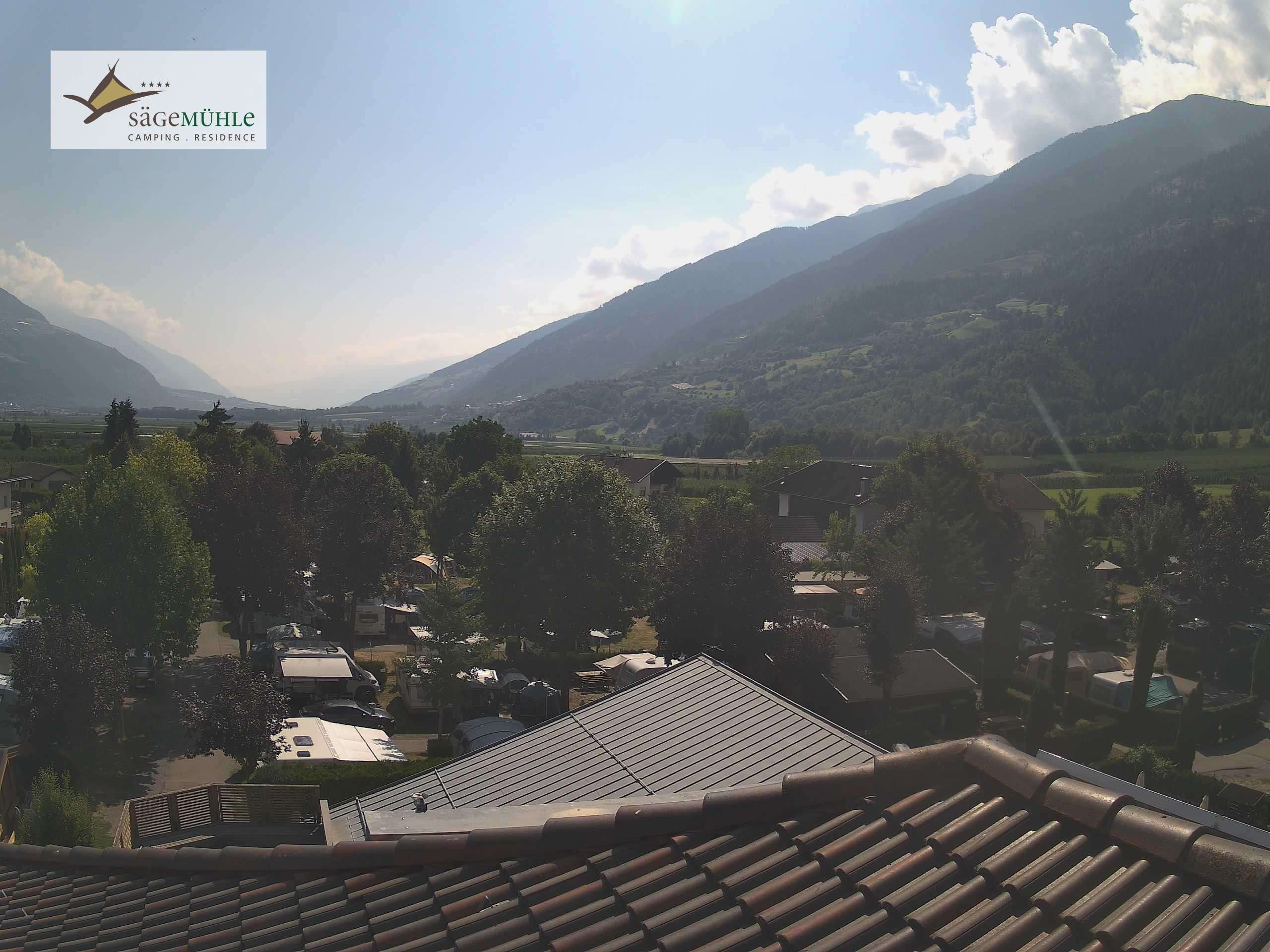 Archiv Foto Webcam Prad am Stilfserjoch – Blick auf den Campingplatz