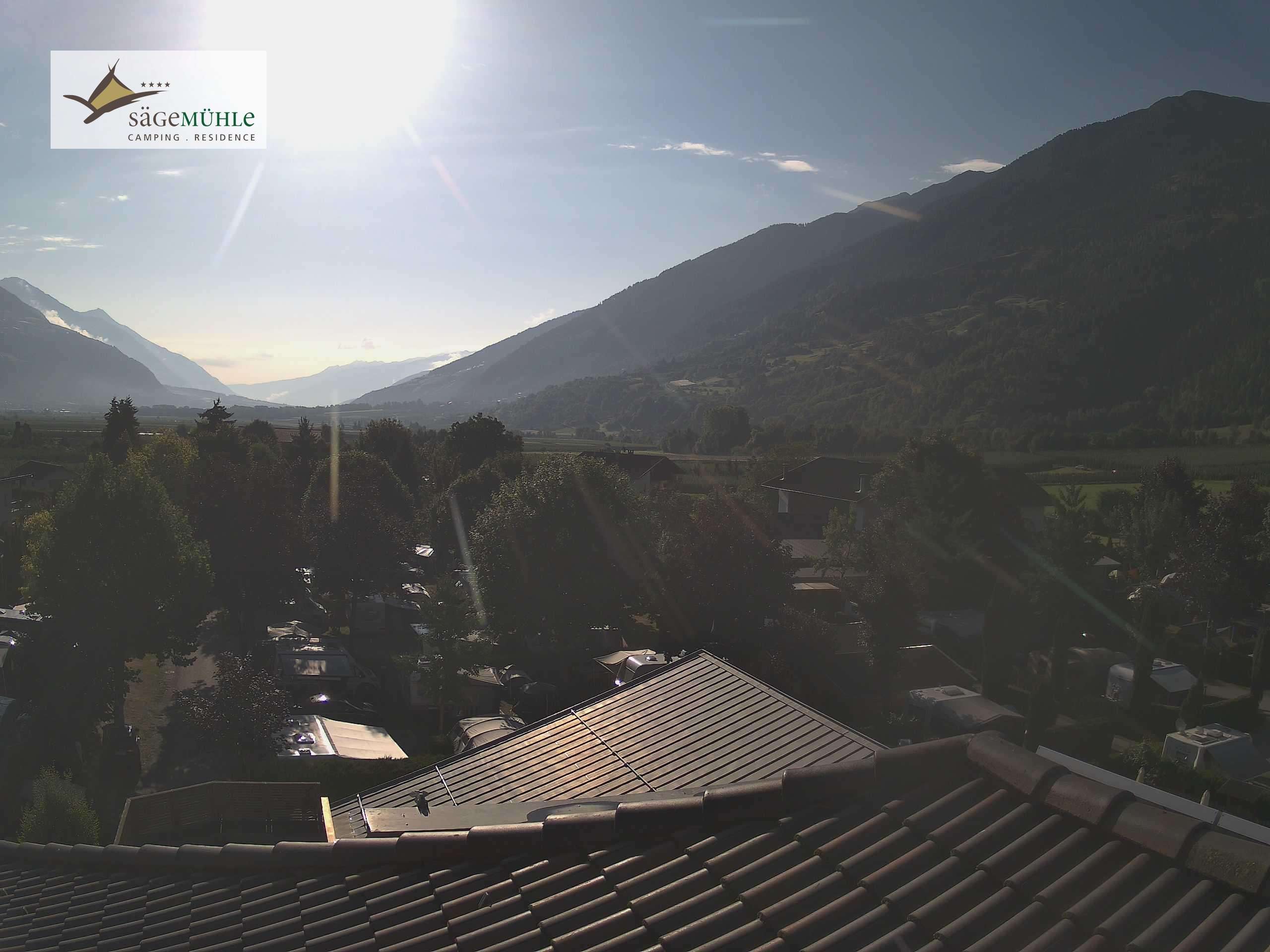 Archiv Foto Webcam Prad am Stilfserjoch – Blick auf den Campingplatz