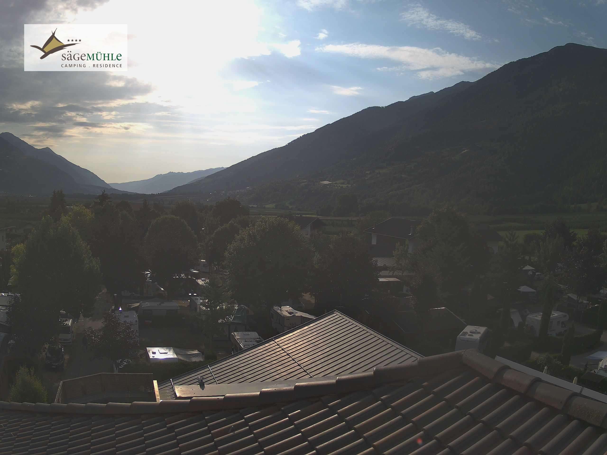 Archiv Foto Webcam Prad am Stilfserjoch – Blick auf den Campingplatz