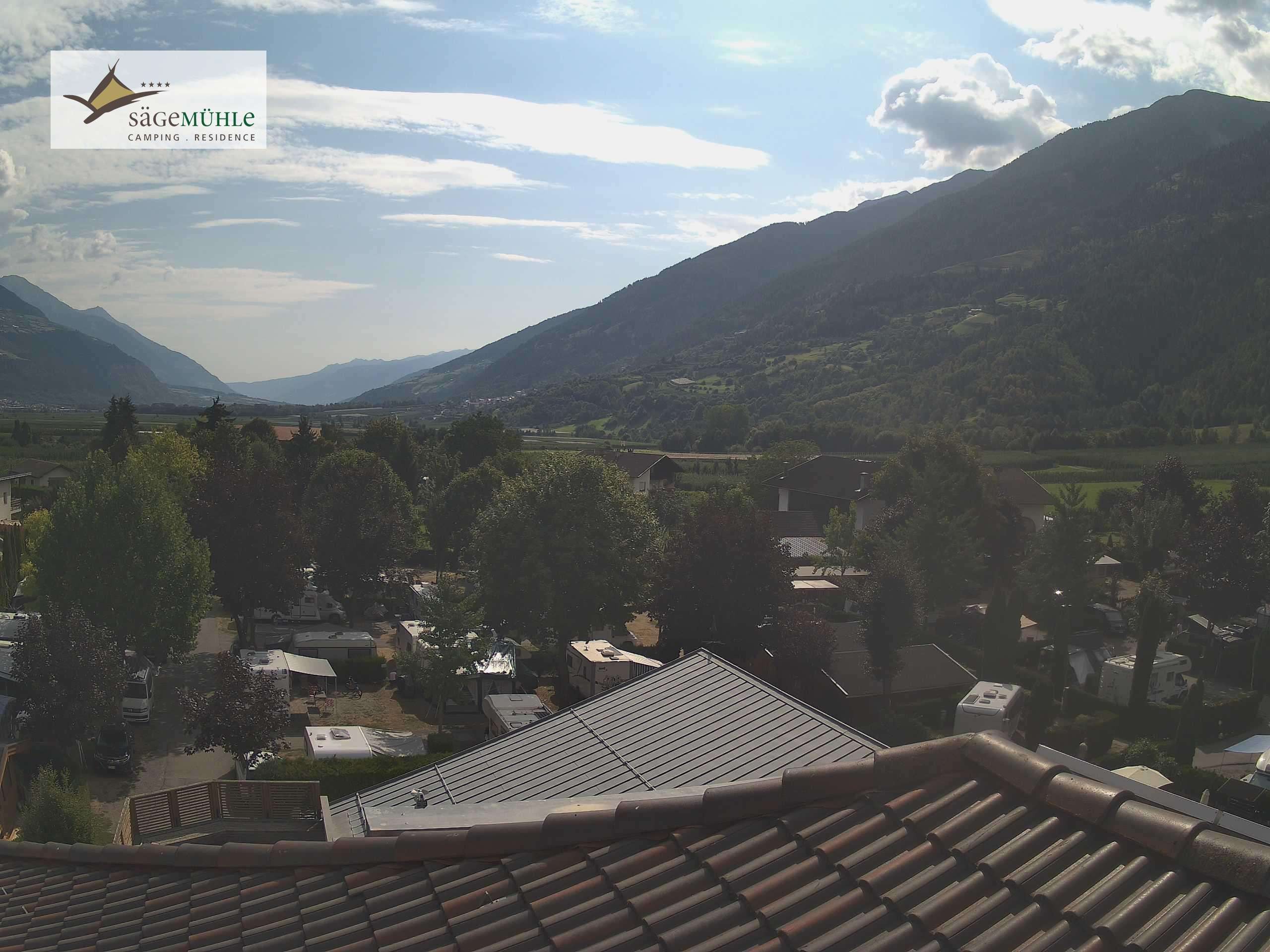 Archiv Foto Webcam Prad am Stilfserjoch – Blick auf den Campingplatz