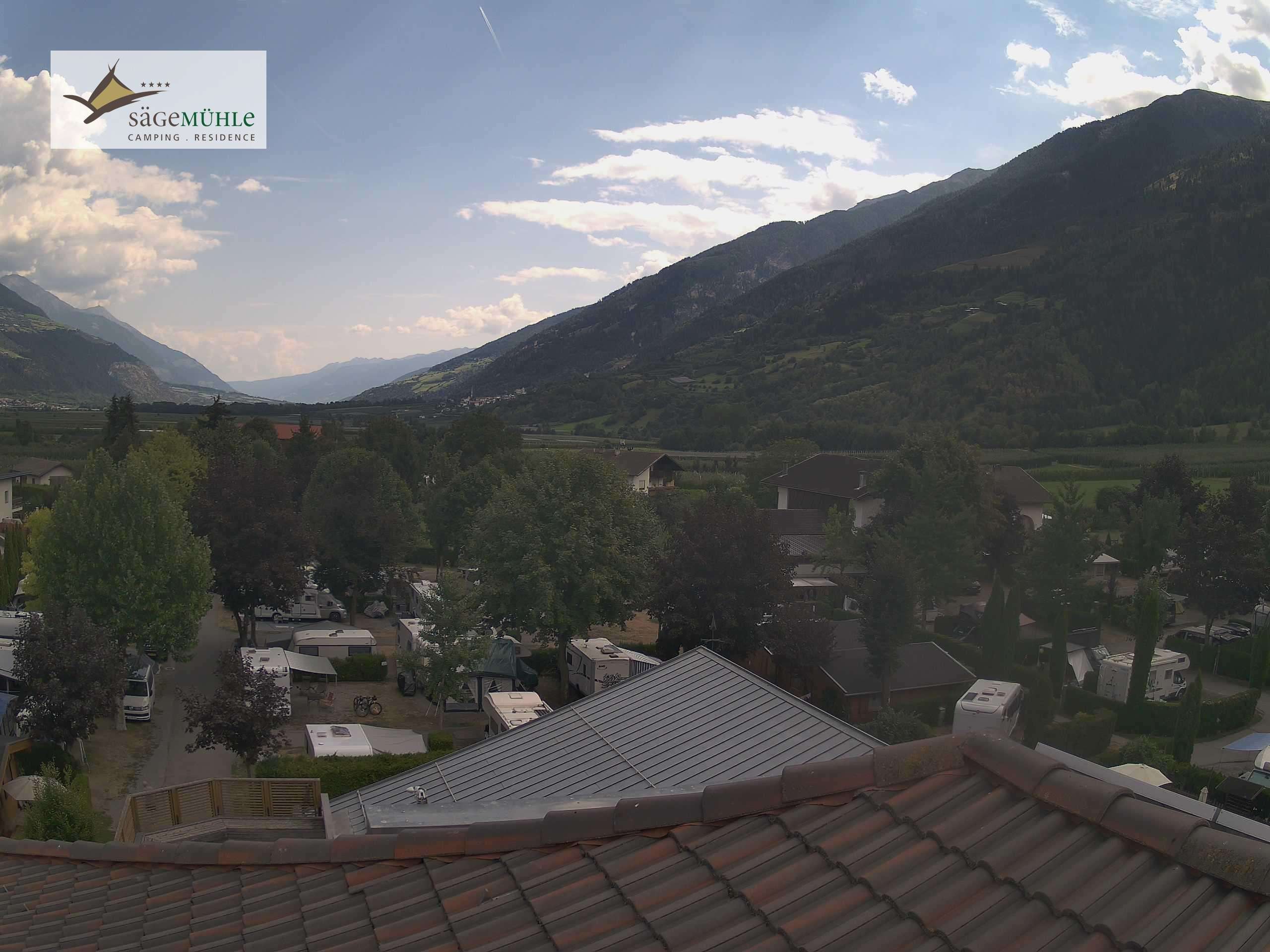 Archiv Foto Webcam Prad am Stilfserjoch – Blick auf den Campingplatz