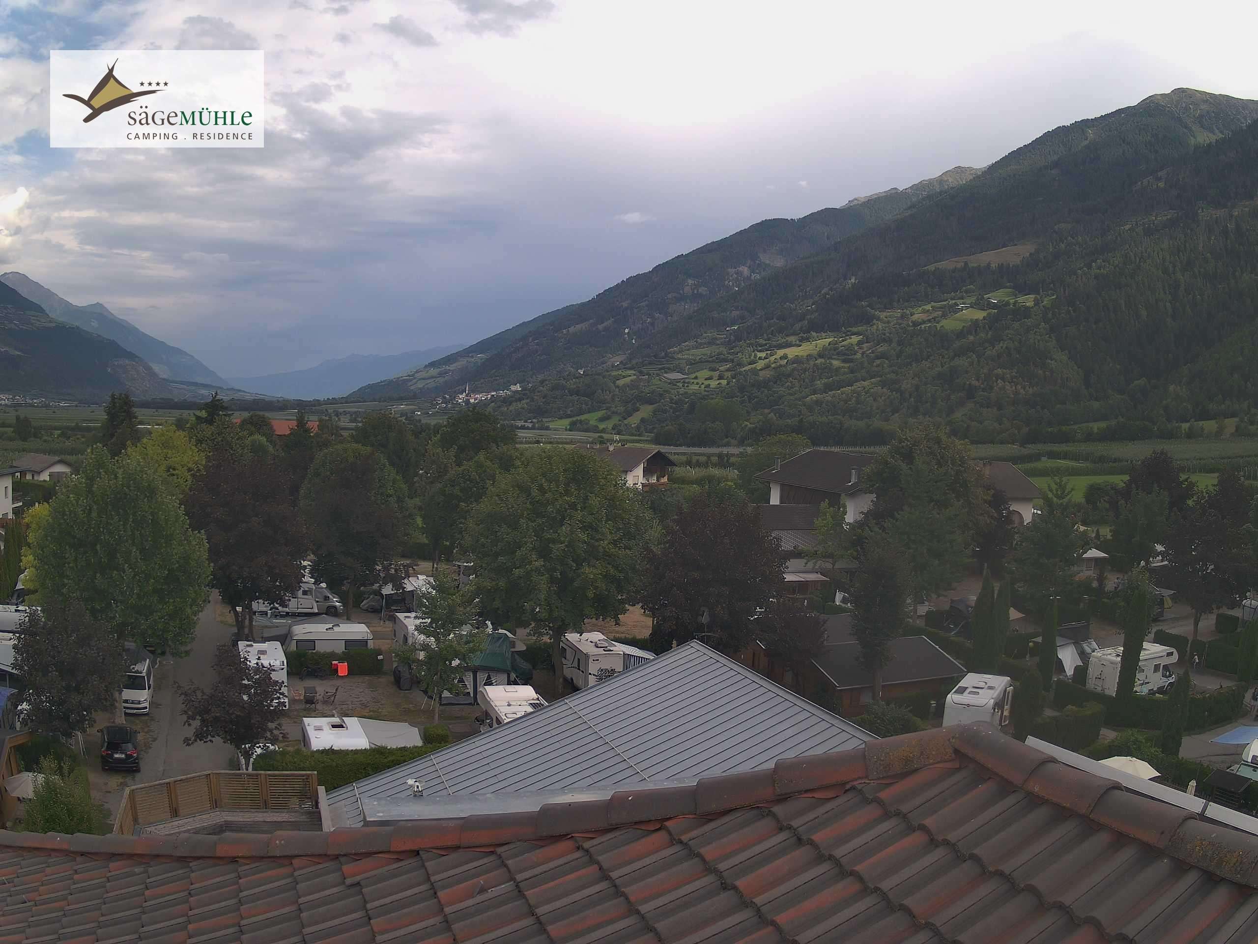Archiv Foto Webcam Prad am Stilfserjoch – Blick auf den Campingplatz