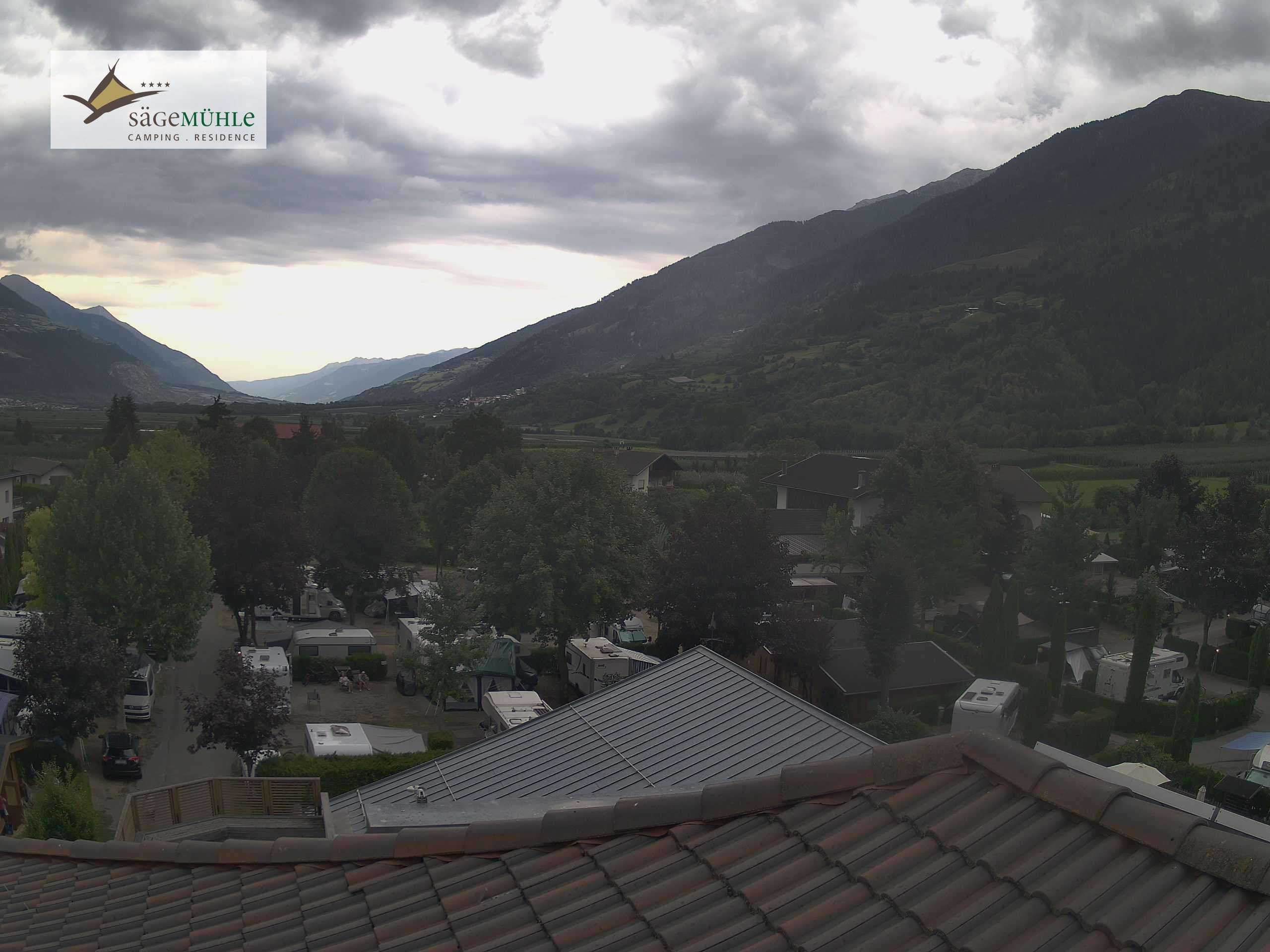Archiv Foto Webcam Prad am Stilfserjoch – Blick auf den Campingplatz