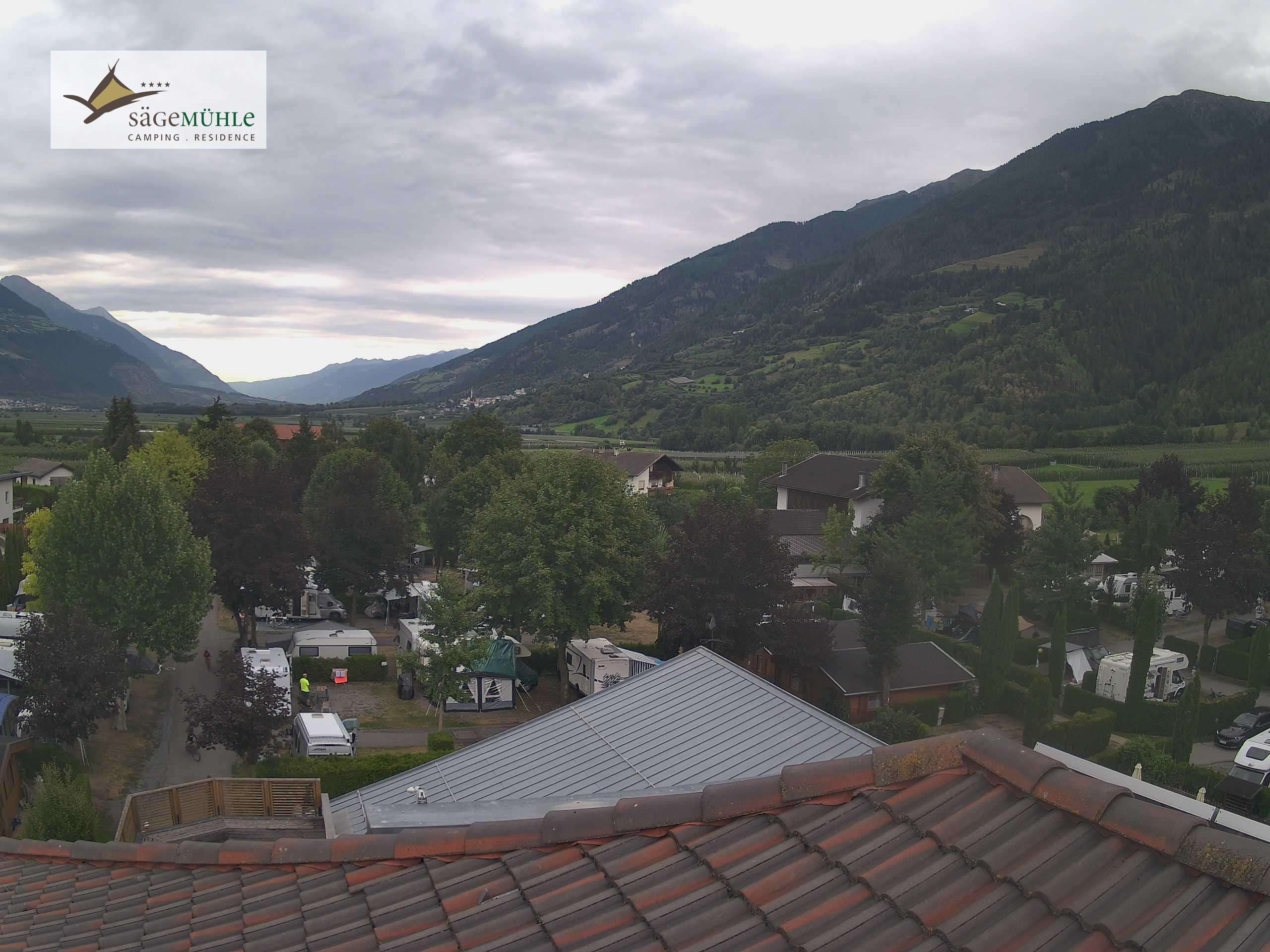 Archiv Foto Webcam Prad am Stilfserjoch – Blick auf den Campingplatz