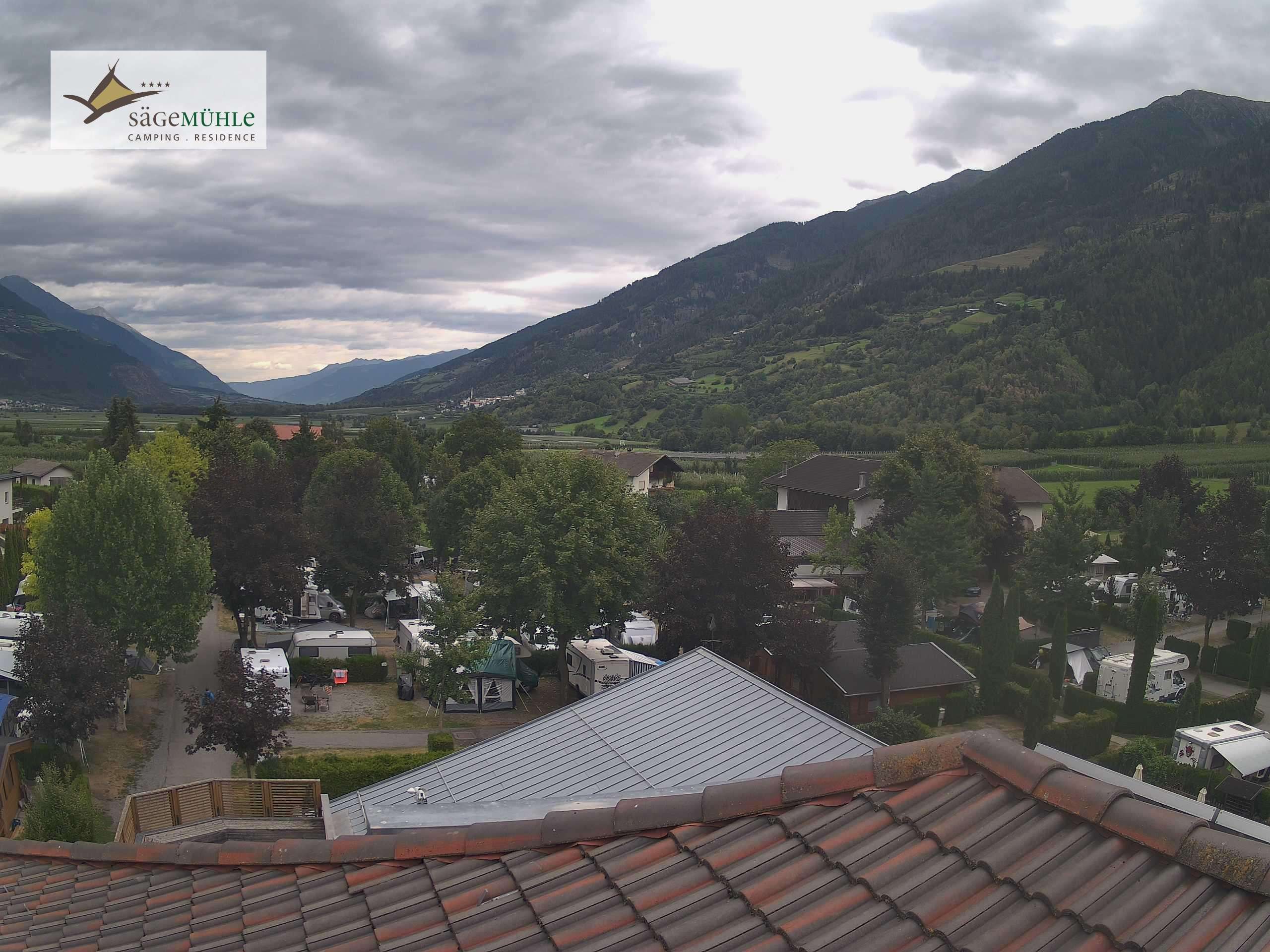 Archiv Foto Webcam Prad am Stilfserjoch – Blick auf den Campingplatz