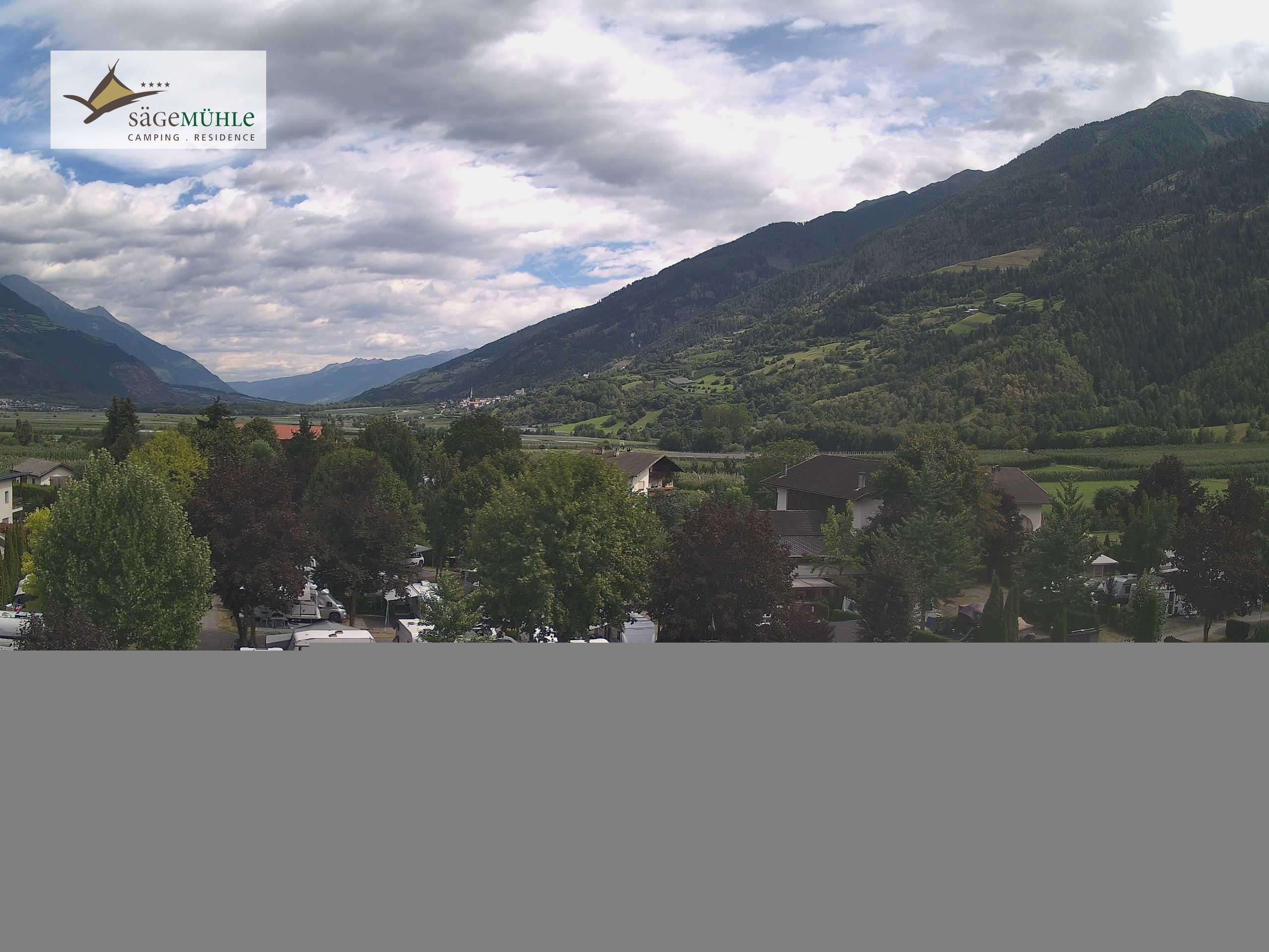 Archiv Foto Webcam Prad am Stilfserjoch – Blick auf den Campingplatz