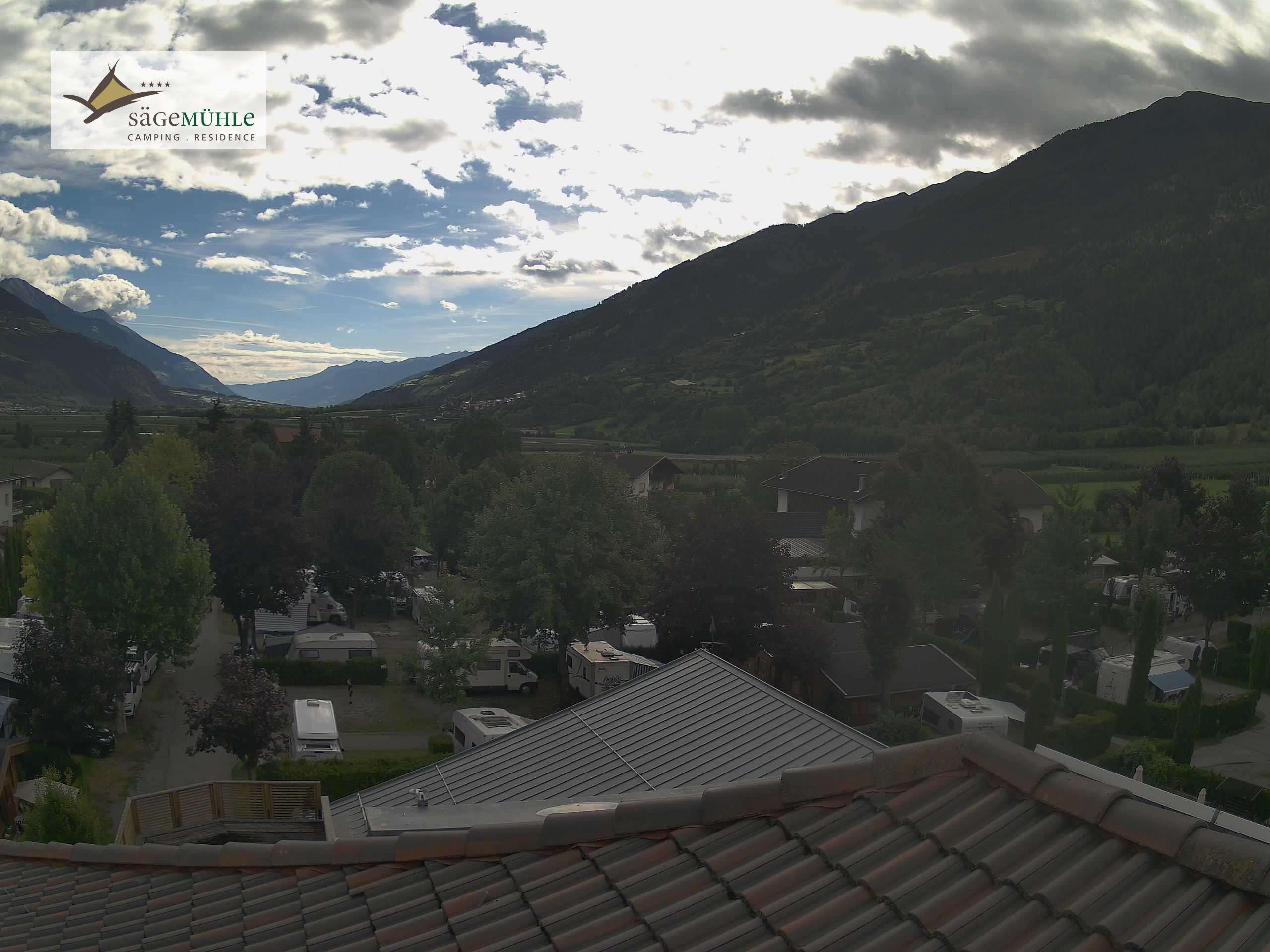 Archiv Foto Webcam Prad am Stilfserjoch – Blick auf den Campingplatz