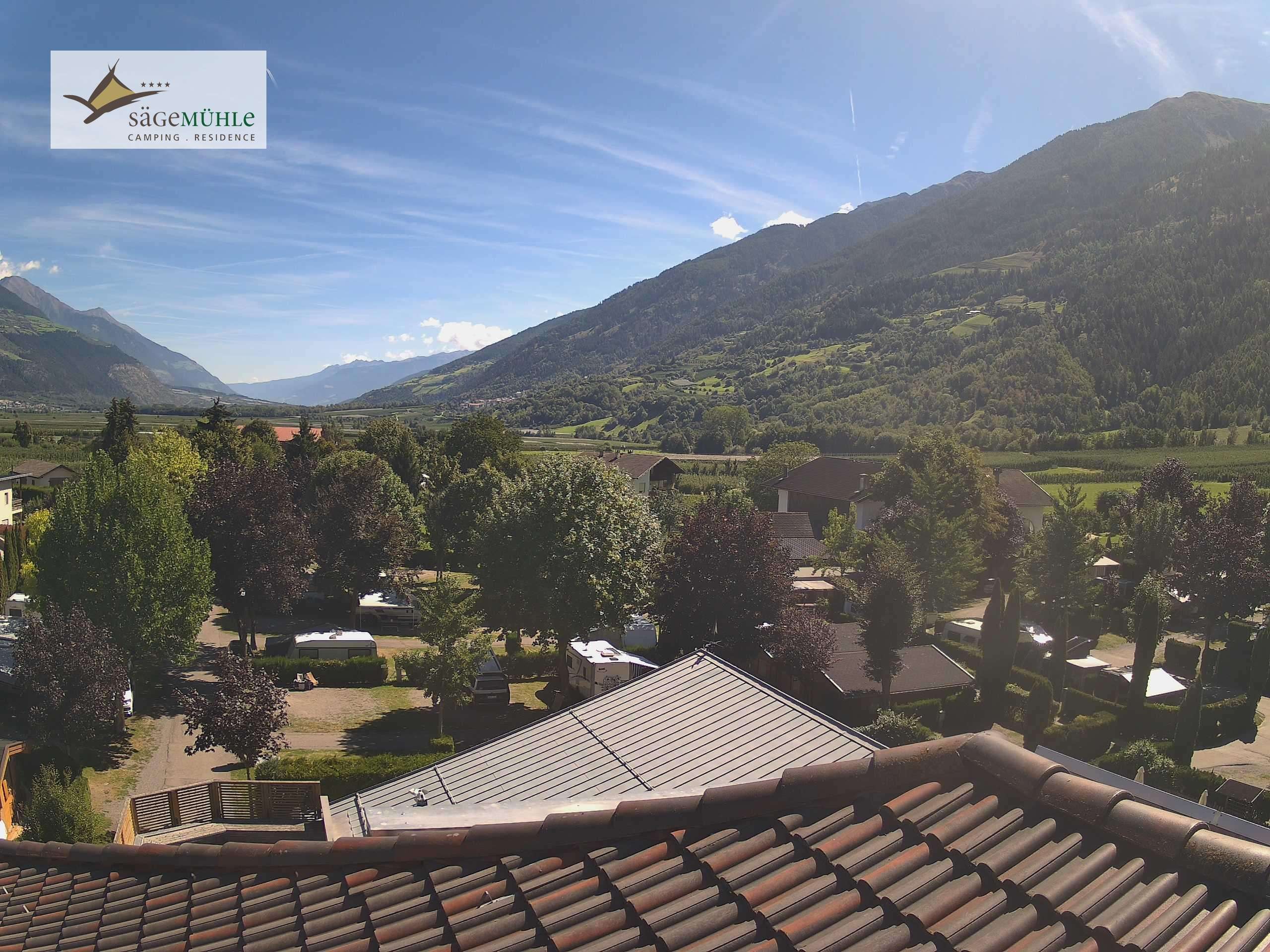 Archiv Foto Webcam Prad am Stilfserjoch – Blick auf den Campingplatz
