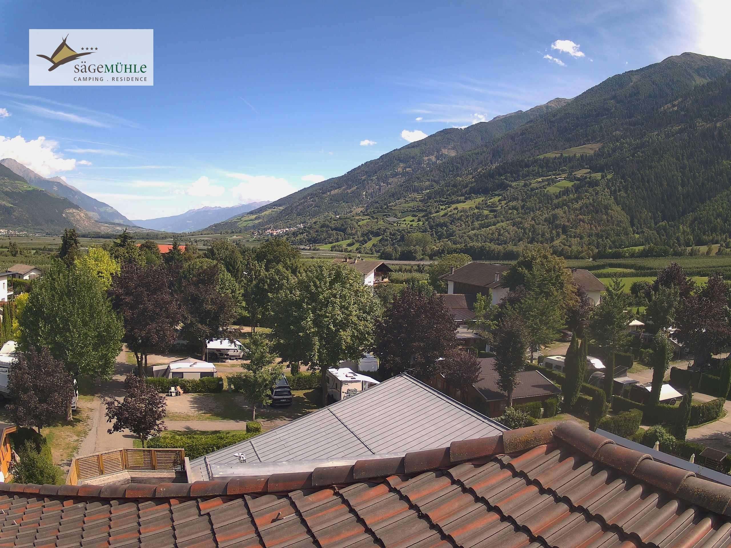 Archiv Foto Webcam Prad am Stilfserjoch – Blick auf den Campingplatz