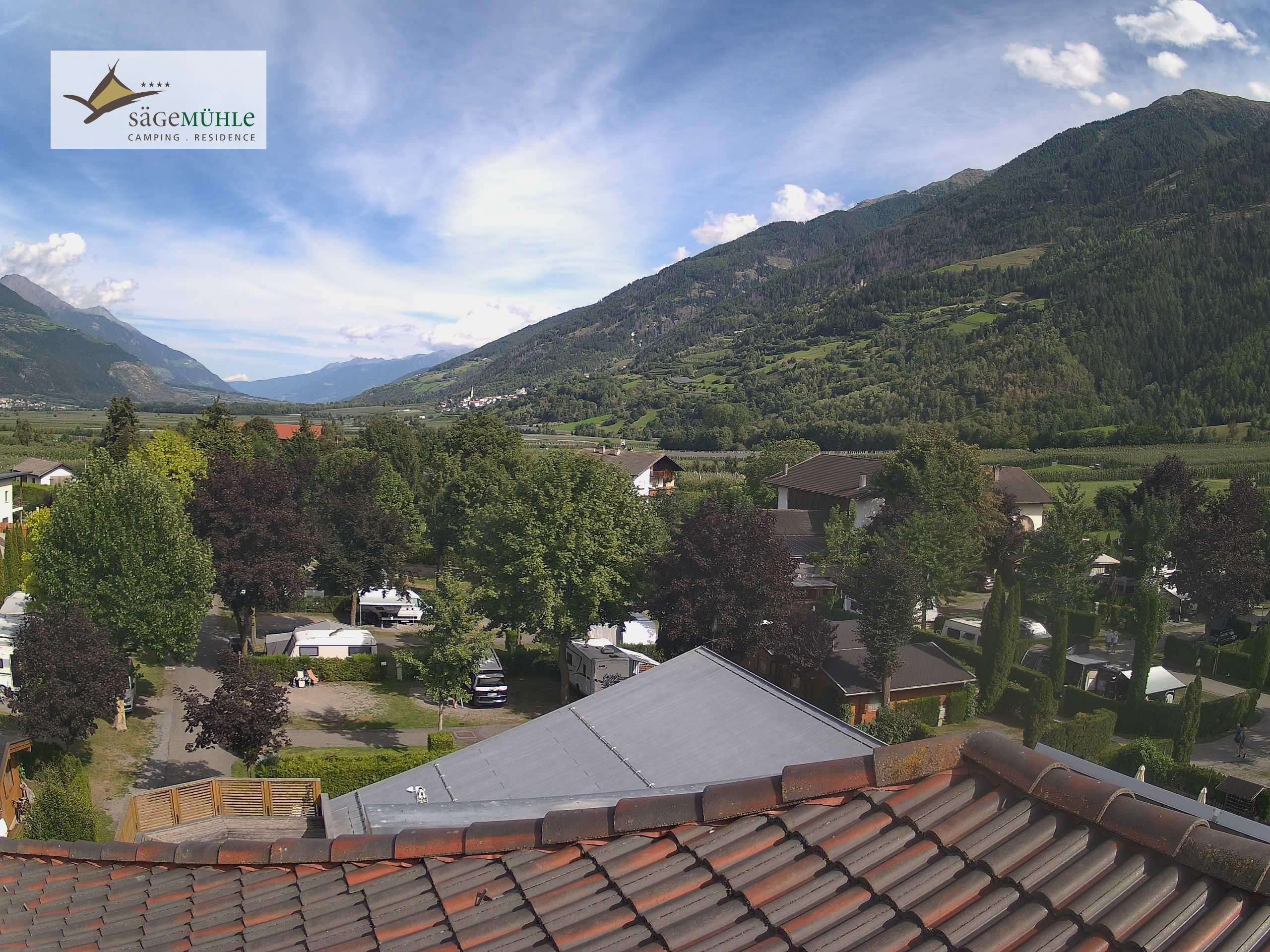 Archiv Foto Webcam Prad am Stilfserjoch – Blick auf den Campingplatz