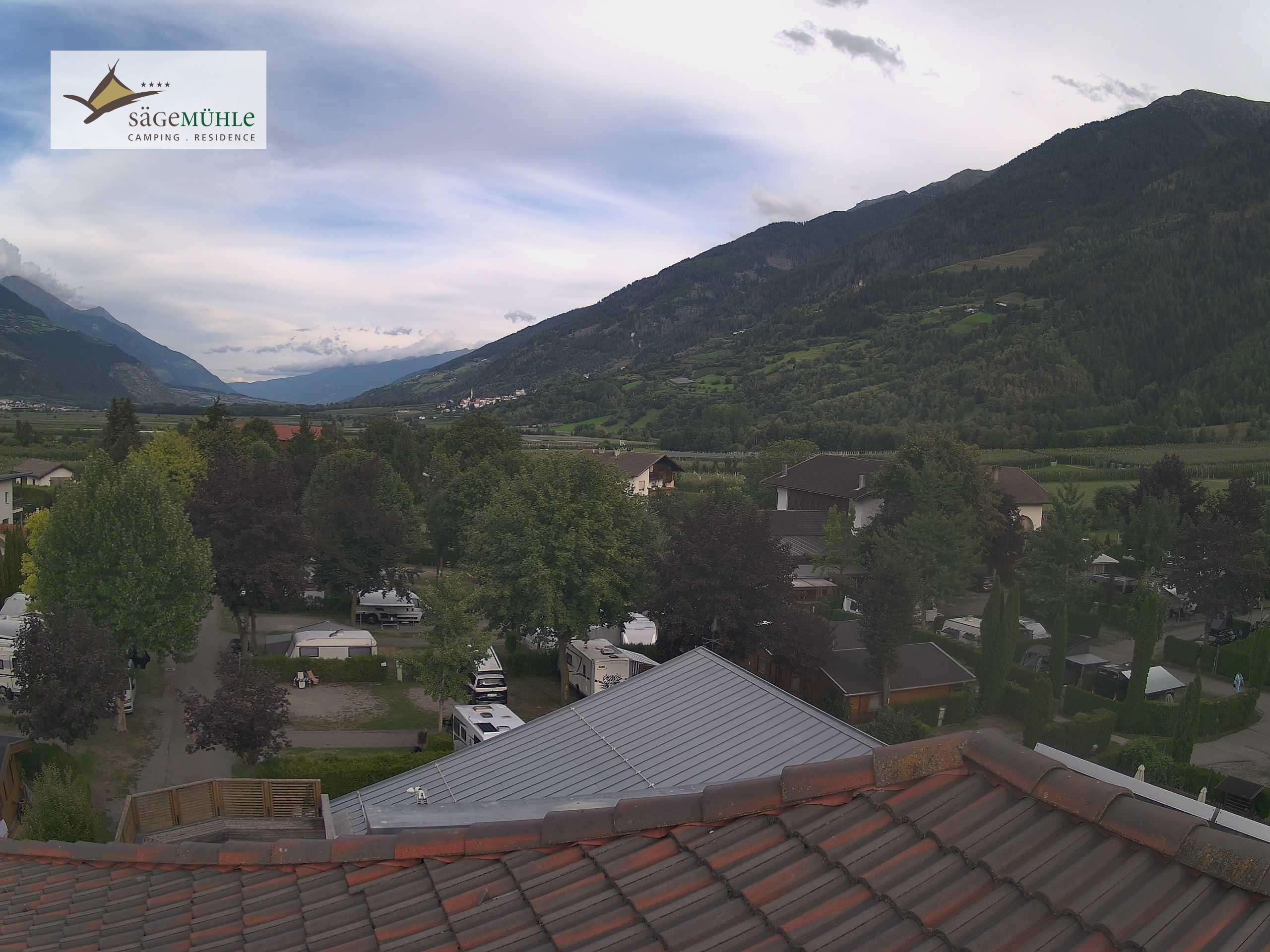 Archiv Foto Webcam Prad am Stilfserjoch – Blick auf den Campingplatz