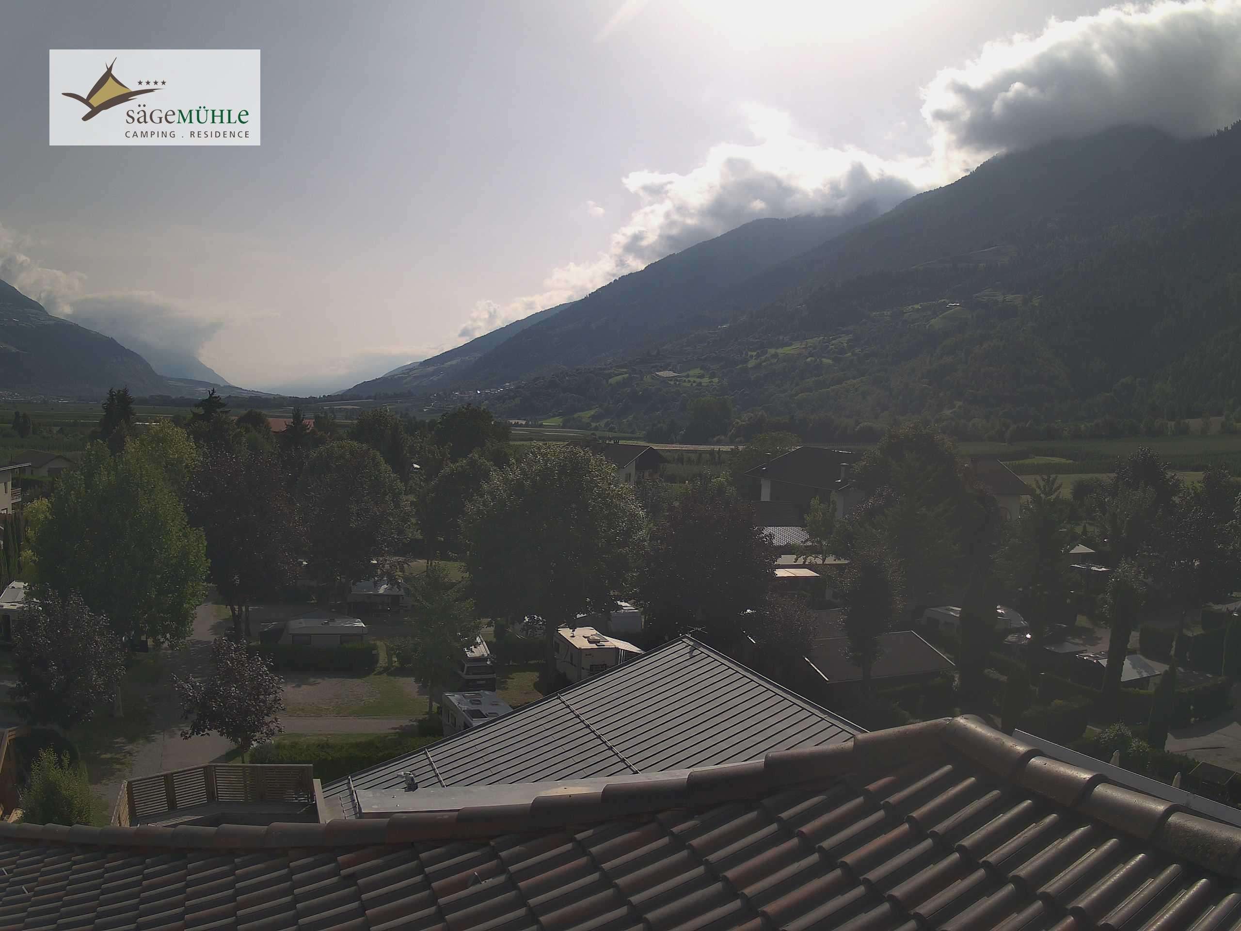 Archiv Foto Webcam Prad am Stilfserjoch – Blick auf den Campingplatz