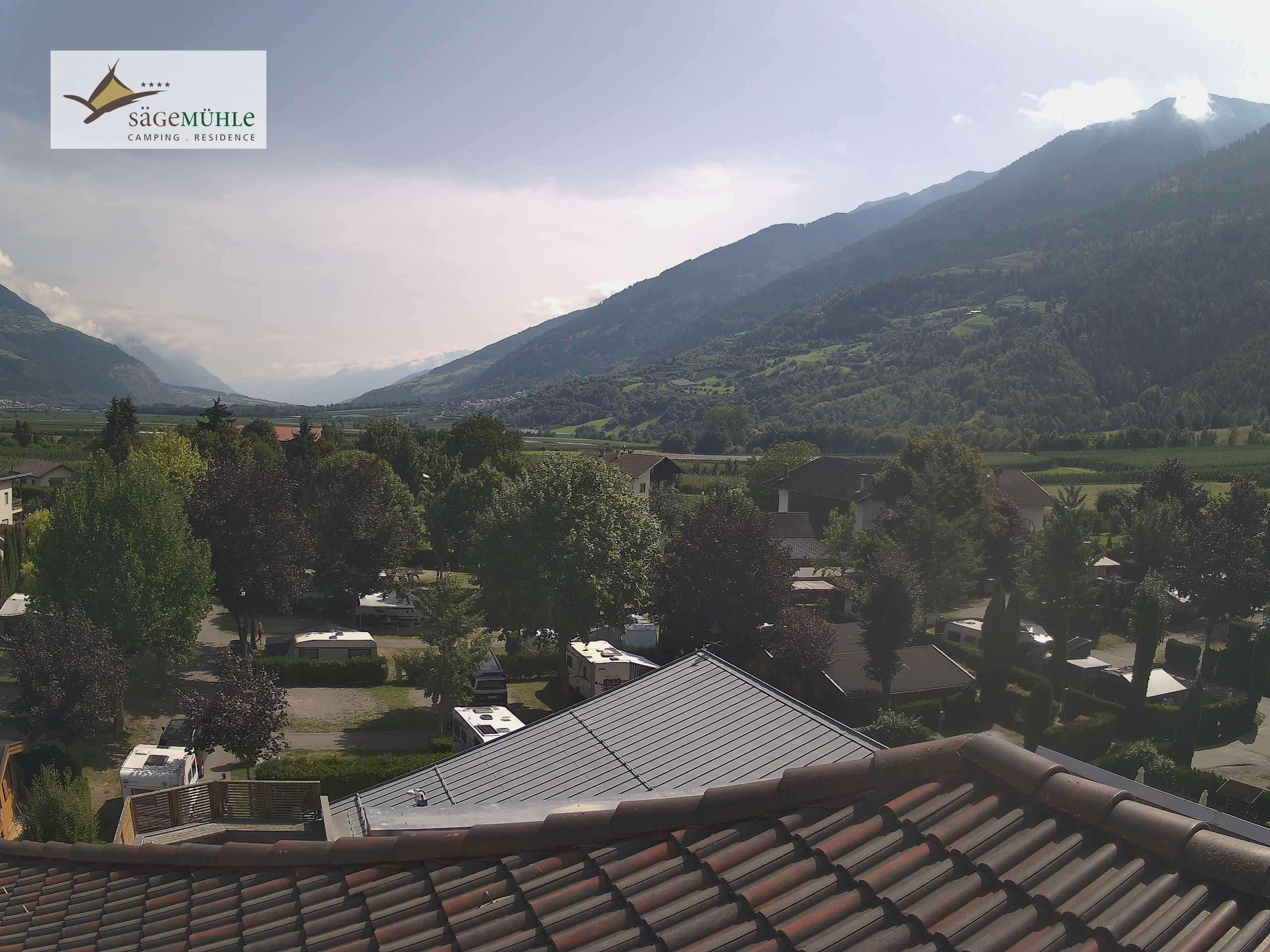 Archiv Foto Webcam Prad am Stilfserjoch – Blick auf den Campingplatz