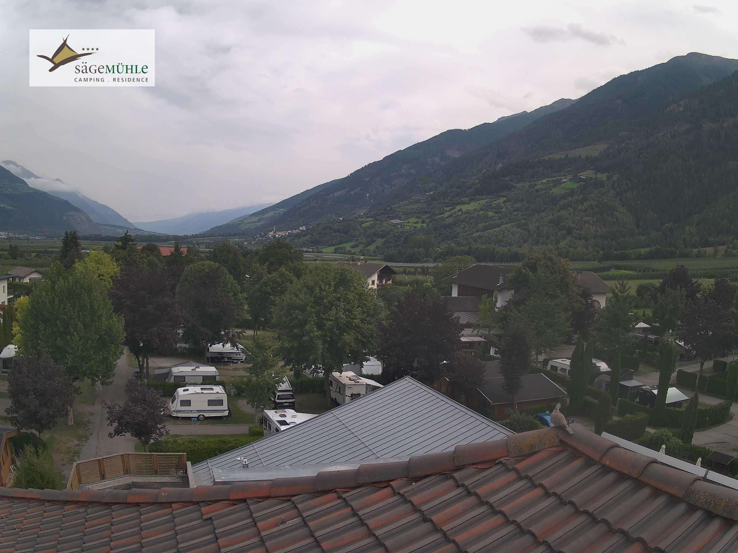 Archiv Foto Webcam Prad am Stilfserjoch – Blick auf den Campingplatz