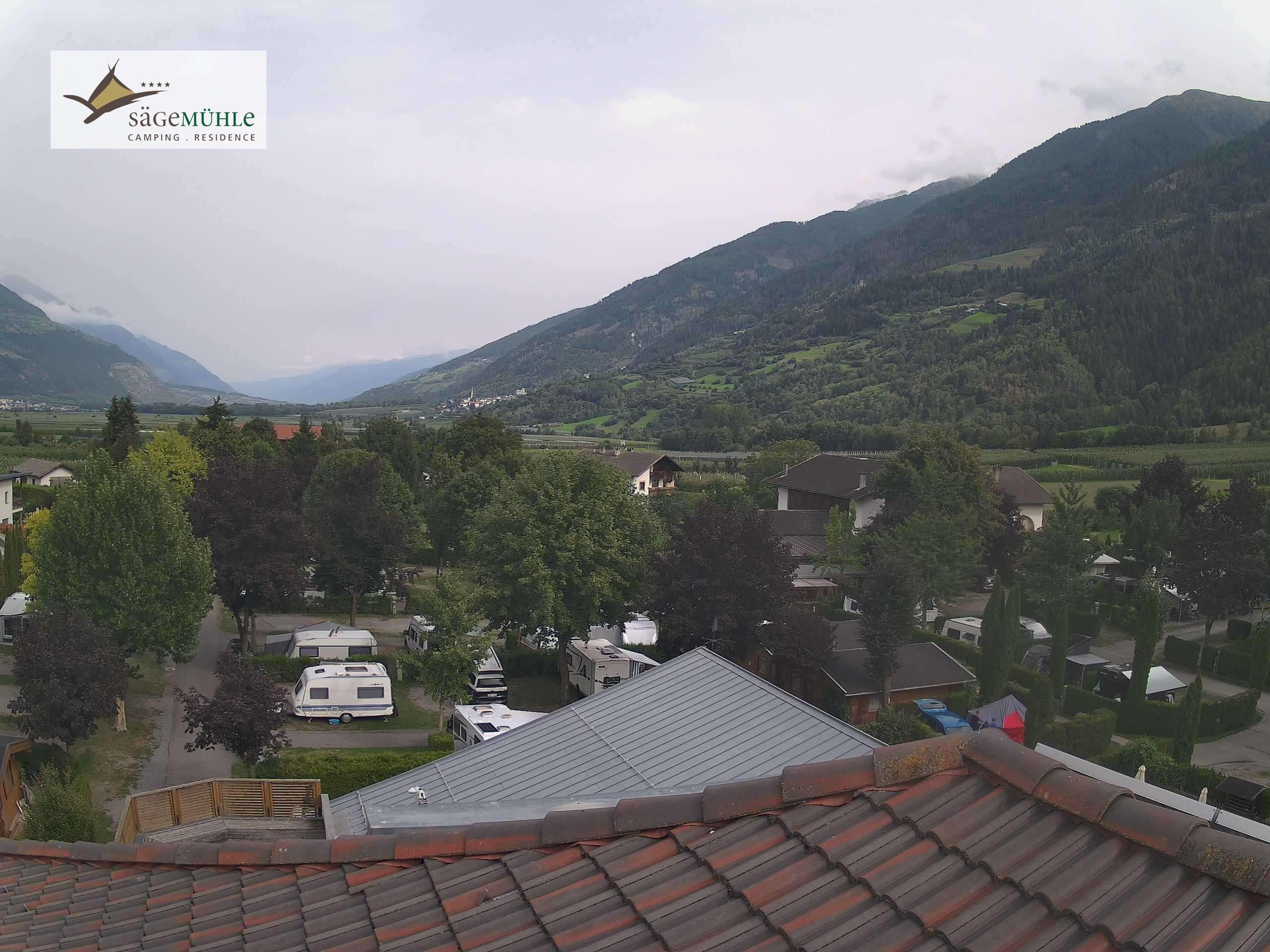 Archiv Foto Webcam Prad am Stilfserjoch – Blick auf den Campingplatz