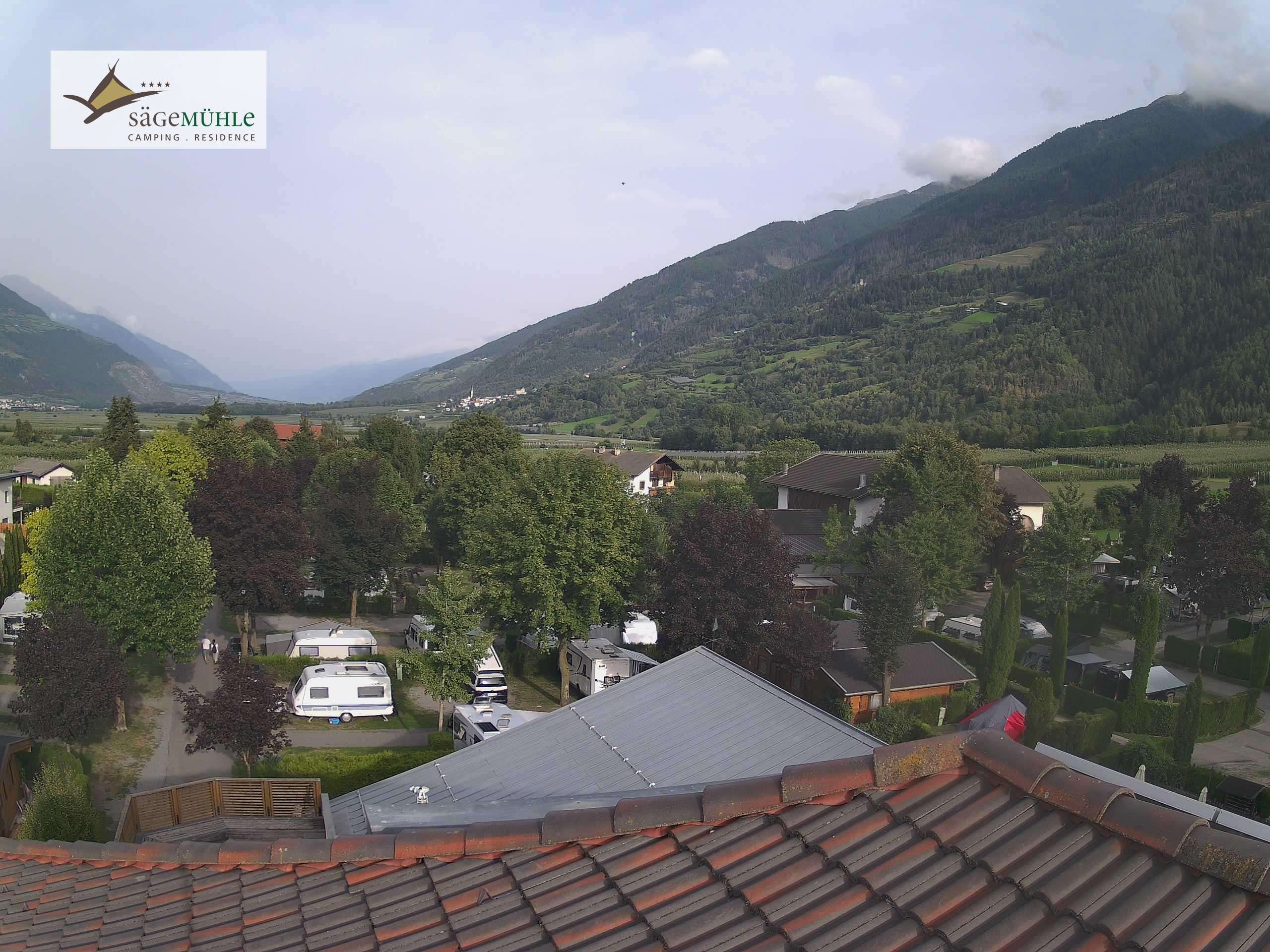 Archiv Foto Webcam Prad am Stilfserjoch – Blick auf den Campingplatz