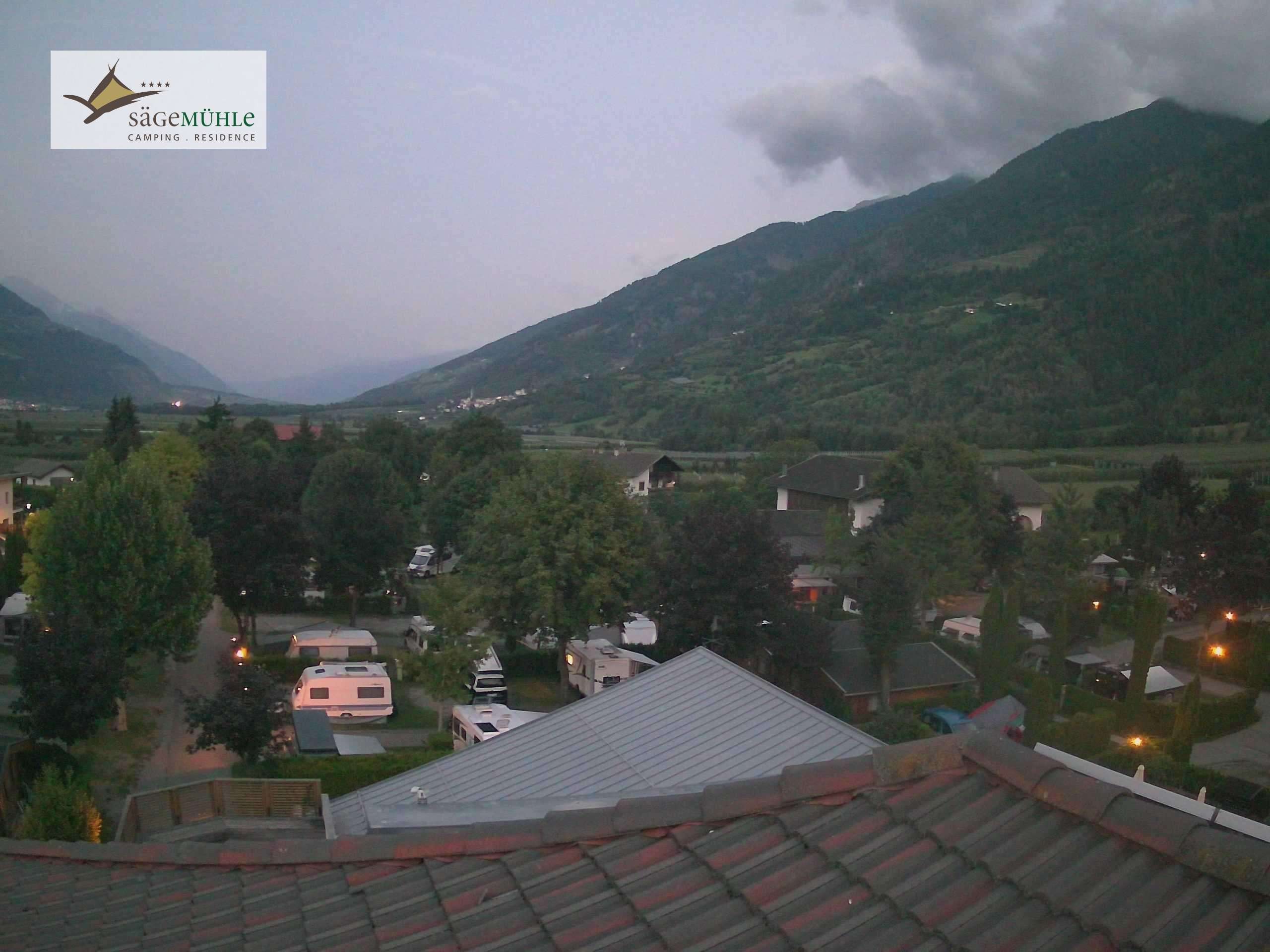 Archiv Foto Webcam Prad am Stilfserjoch – Blick auf den Campingplatz